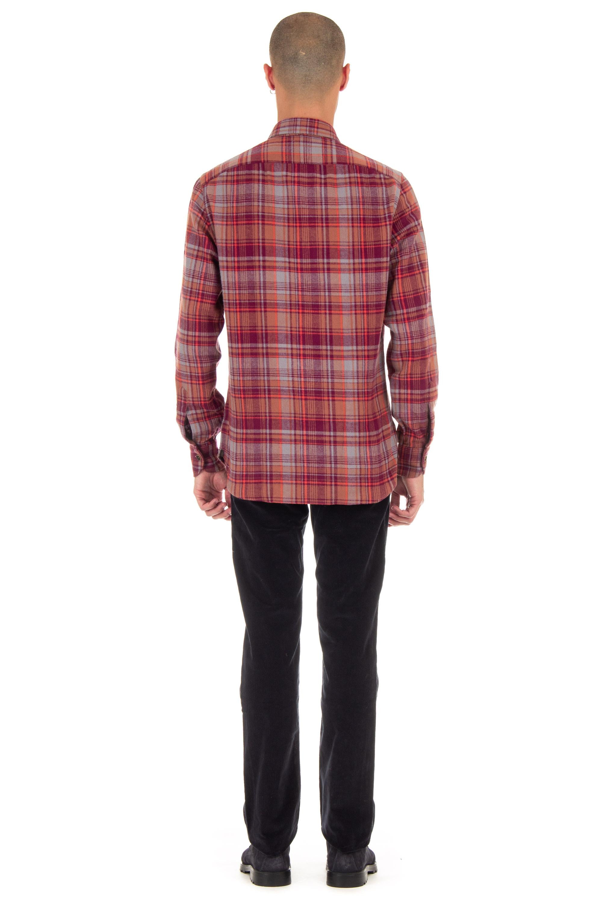 Overshirt in flanella check 17029/2 3 Borriello 