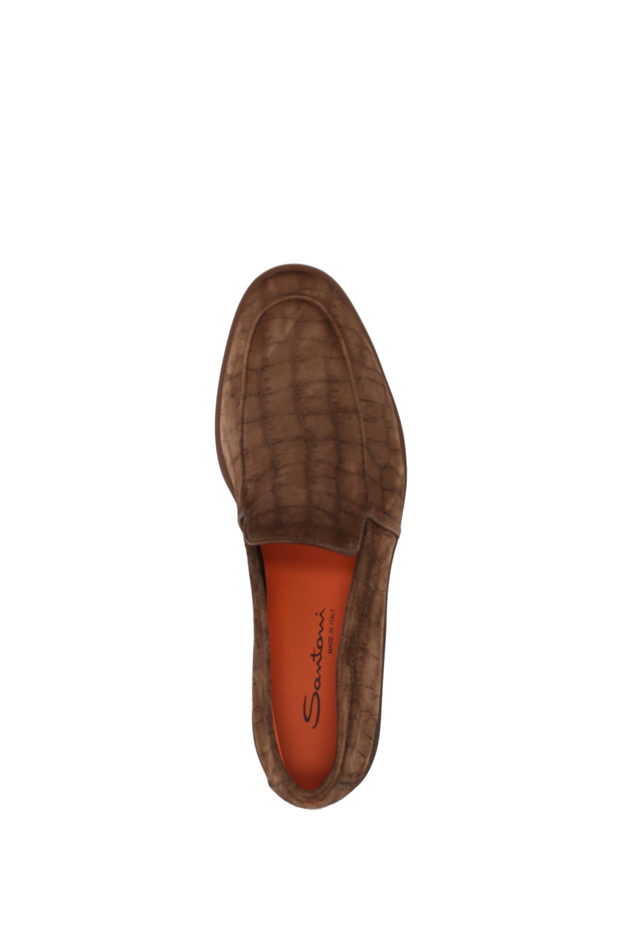Santoni Slip on in camoscio stampa cocco MGAR18829TGRSEAO M21 