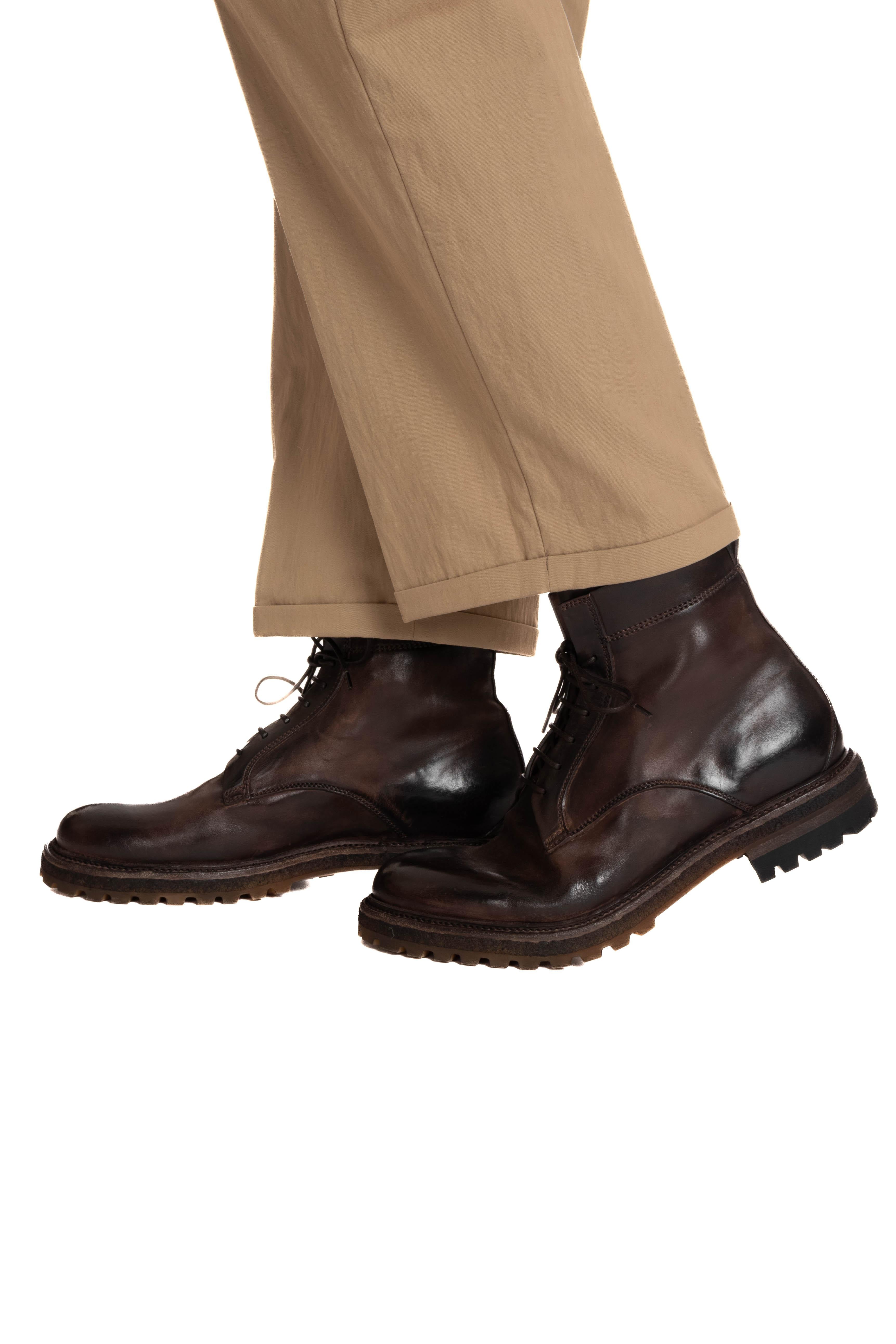 Stivaletto allacciato in pelle di cavallo S121257700GREVD TDM Silvano Sassetti 