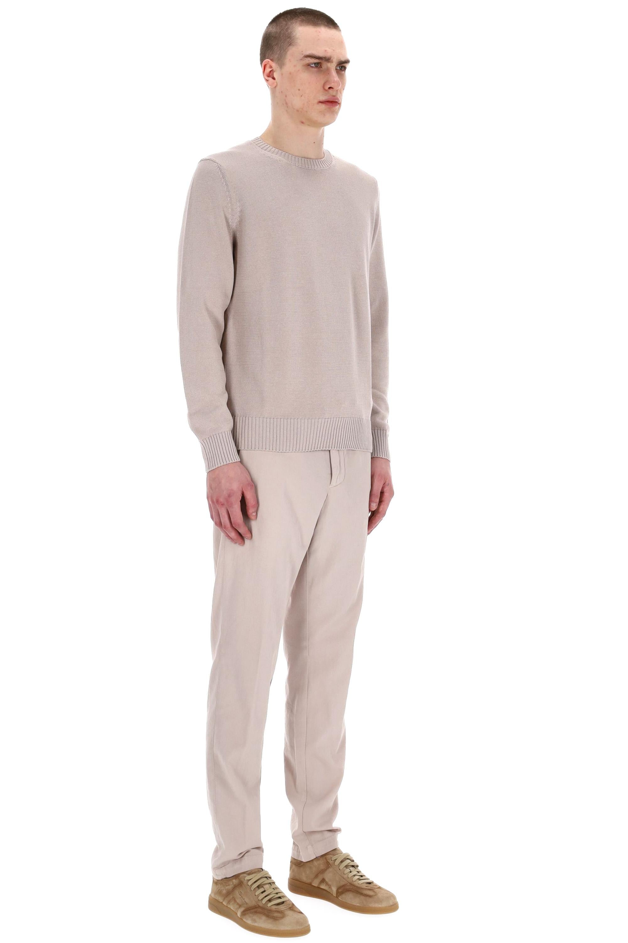 Maglia girocollo in cotone finezza 5 D8Z103-10 130 Drumohr 