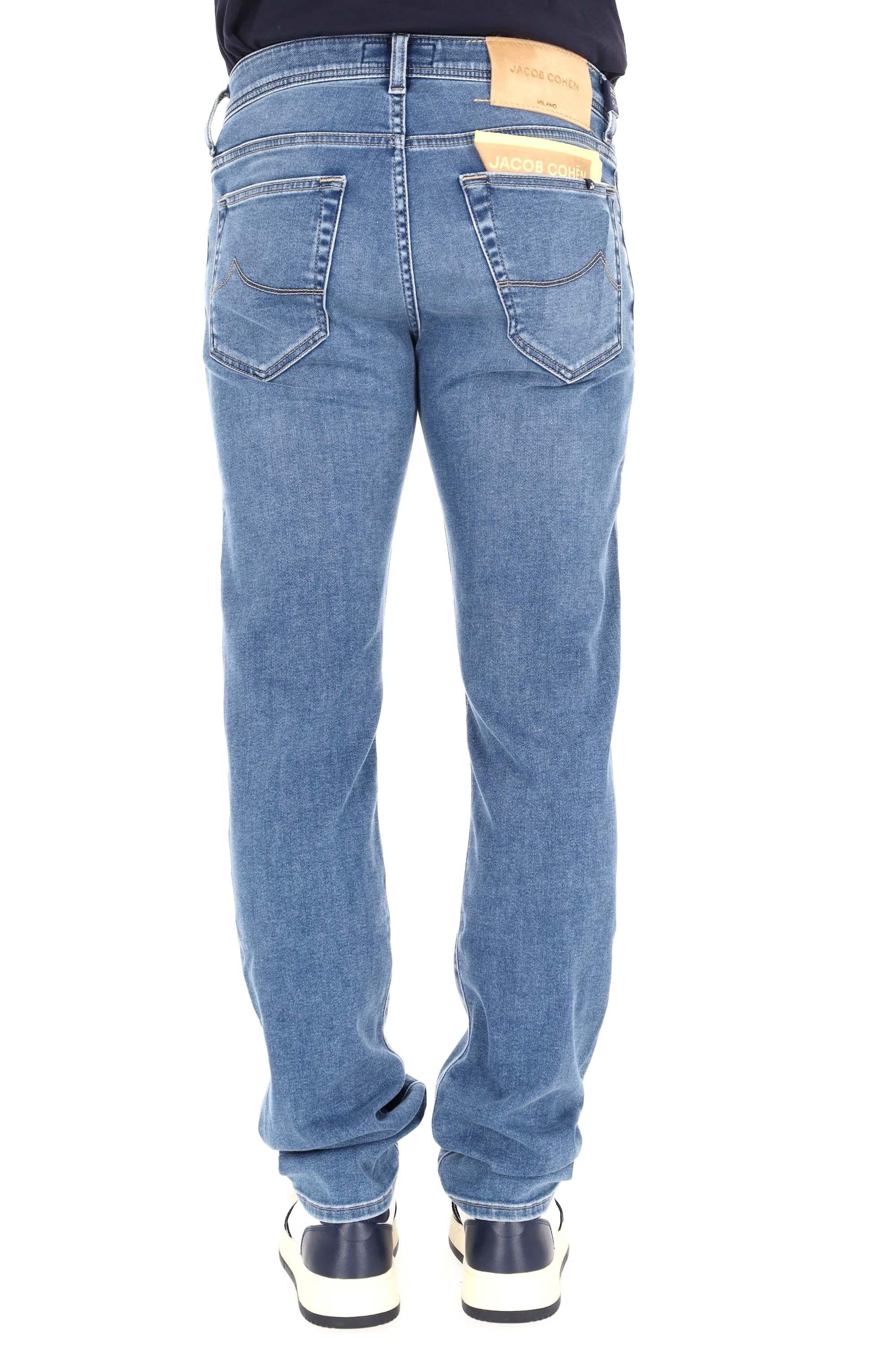 Jacob Cohen Jeans comfort etichetta beige in cavallino Nick Slim fit QE007-030-P0019 200D 