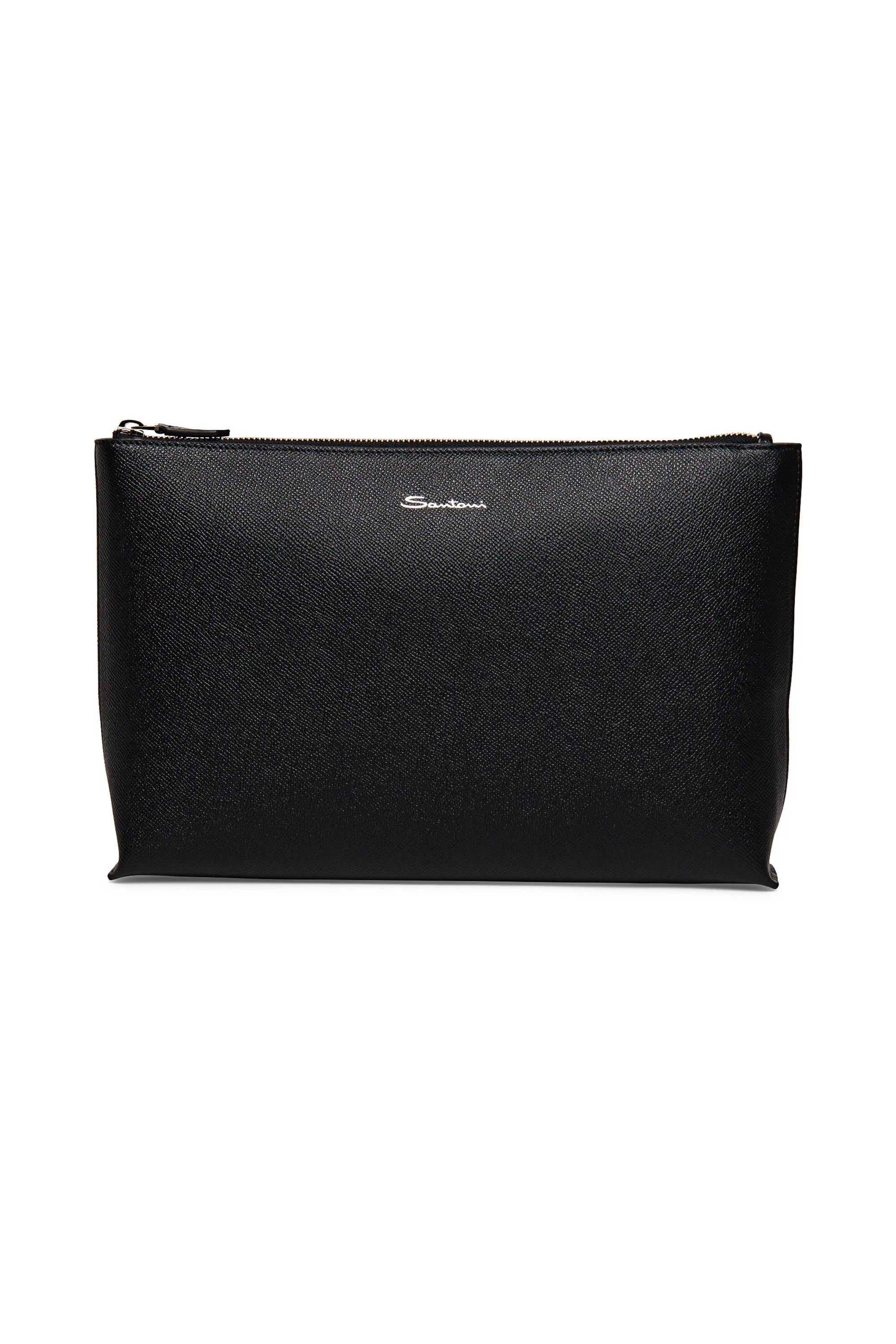 Pouch in pelle saffiano UFPPA2370FO-ANCF N01 Santoni 