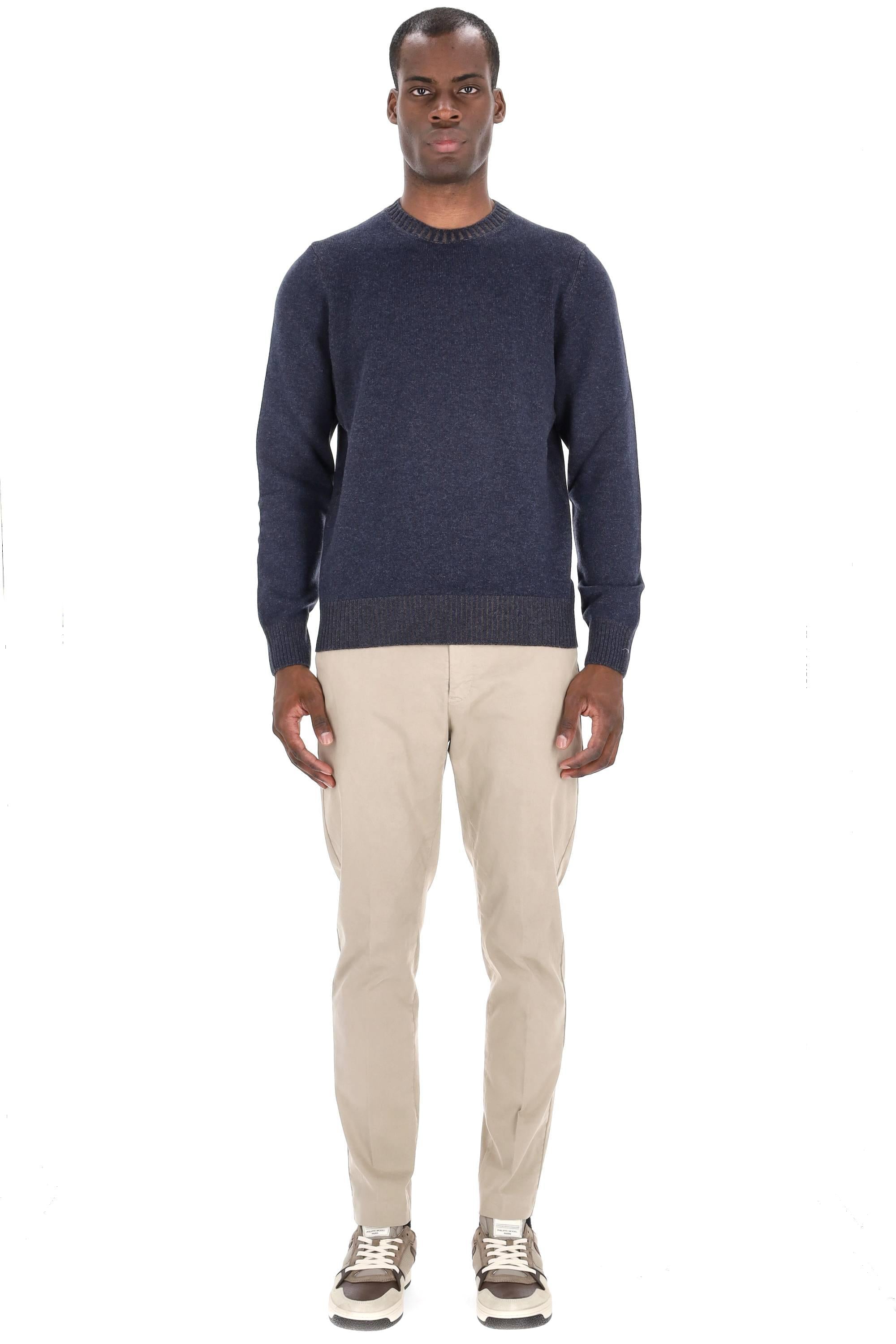 Maglia girocollo vanisé in lana-viscosa-cashmere 1961323555/2 0589 589 Barba 