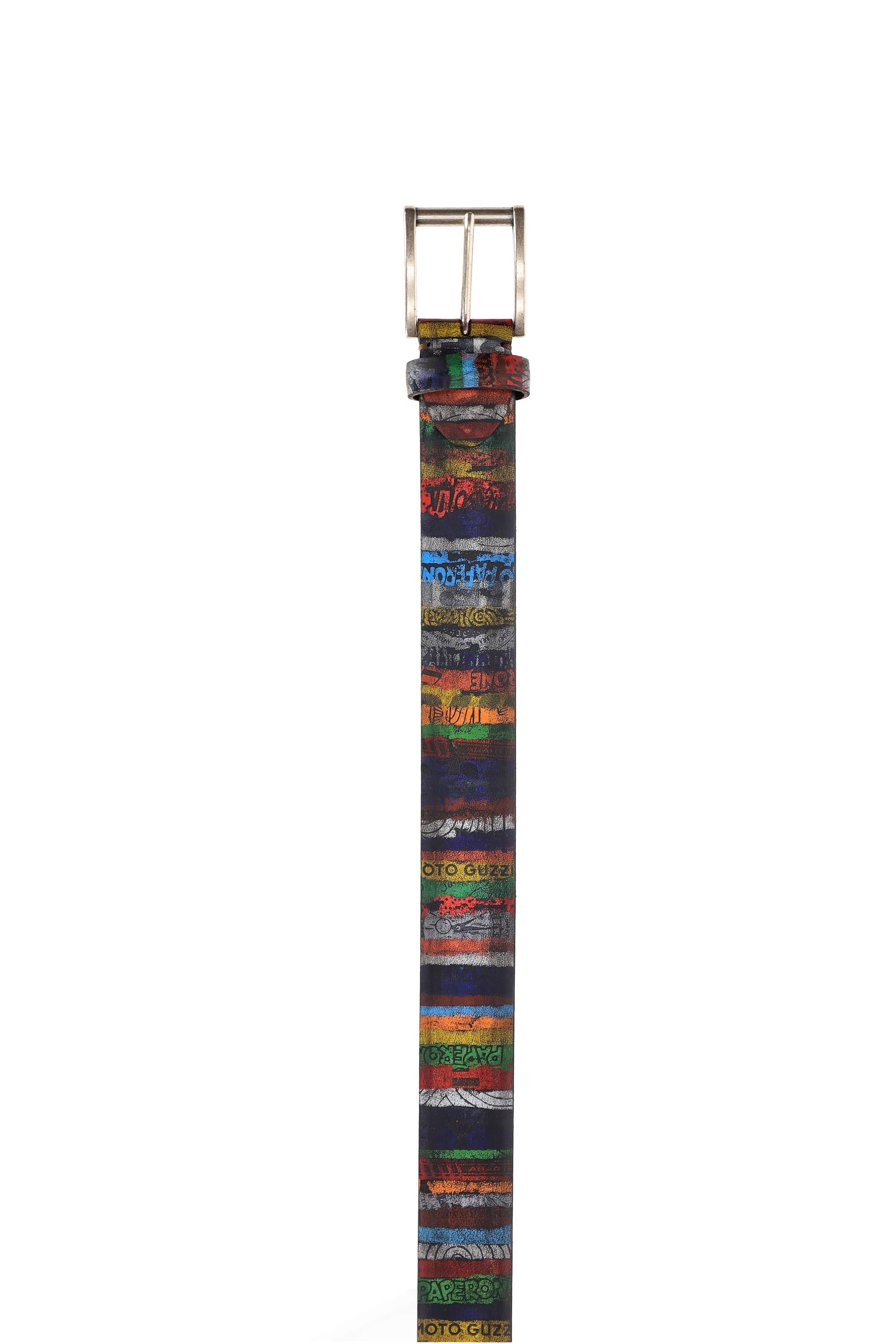 Artigianato Italiano Cintura artigianale in pelle "Mini Graffiti" MINI GRAFFITI MLTCLR 