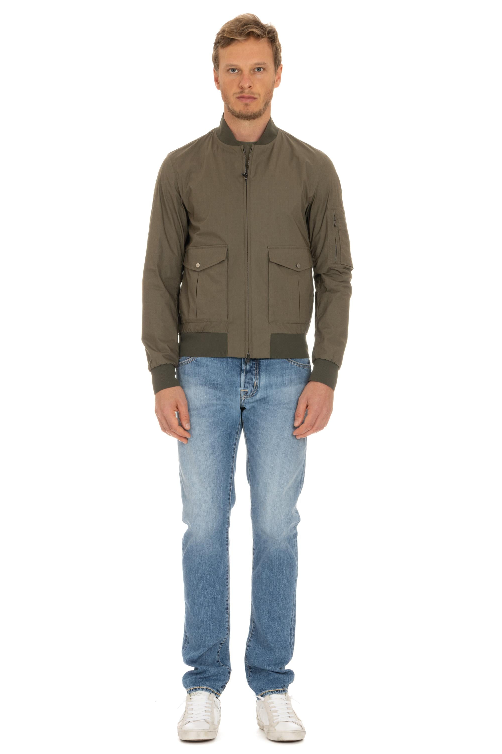 Herno Giubbino superlight in cotone comfort collo baseball GI000385U 7730 