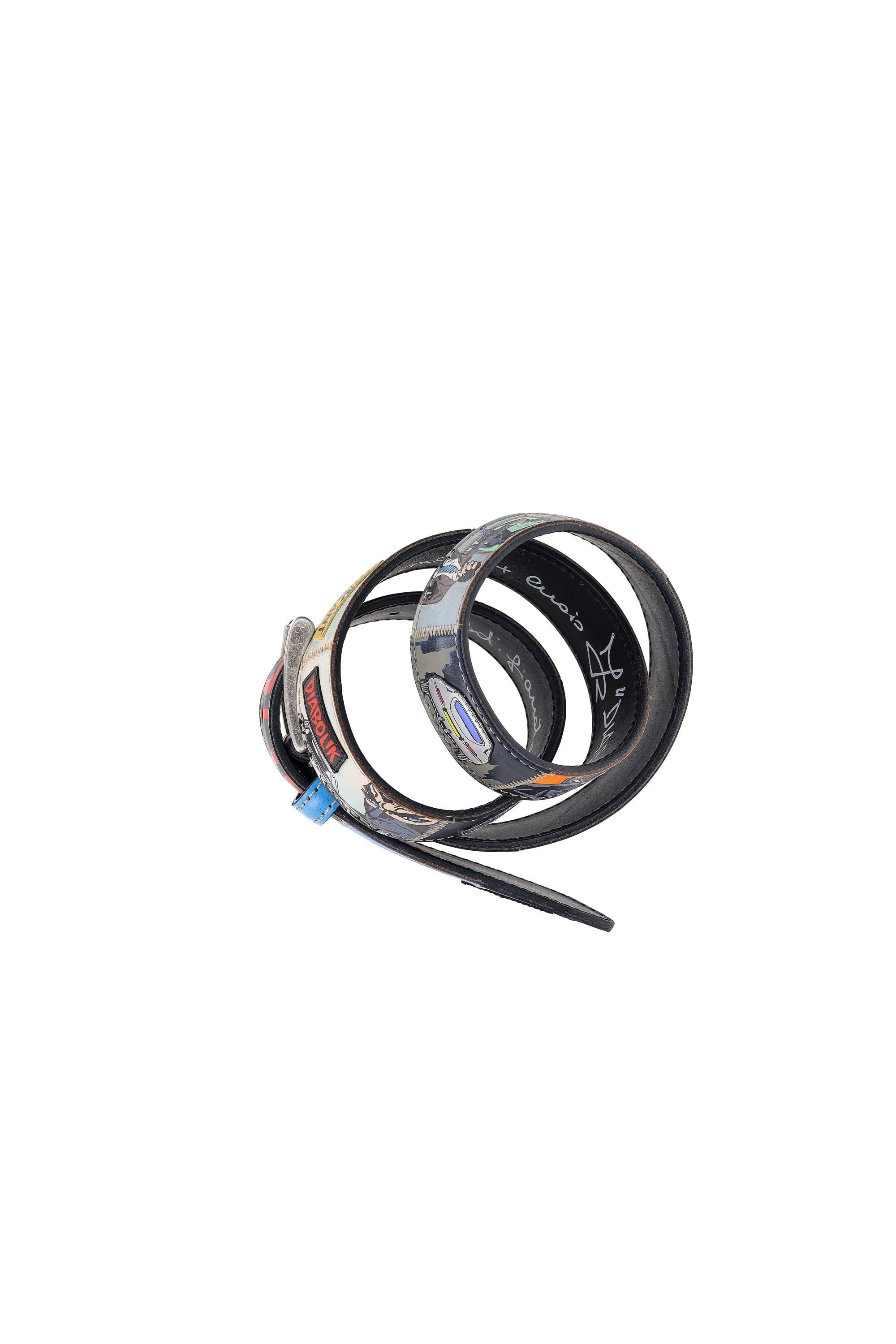 Artigianato Italiano Cintura artigianale in pelle dipinta a mano "Diabolik" DIABOLIK MLTCLR 