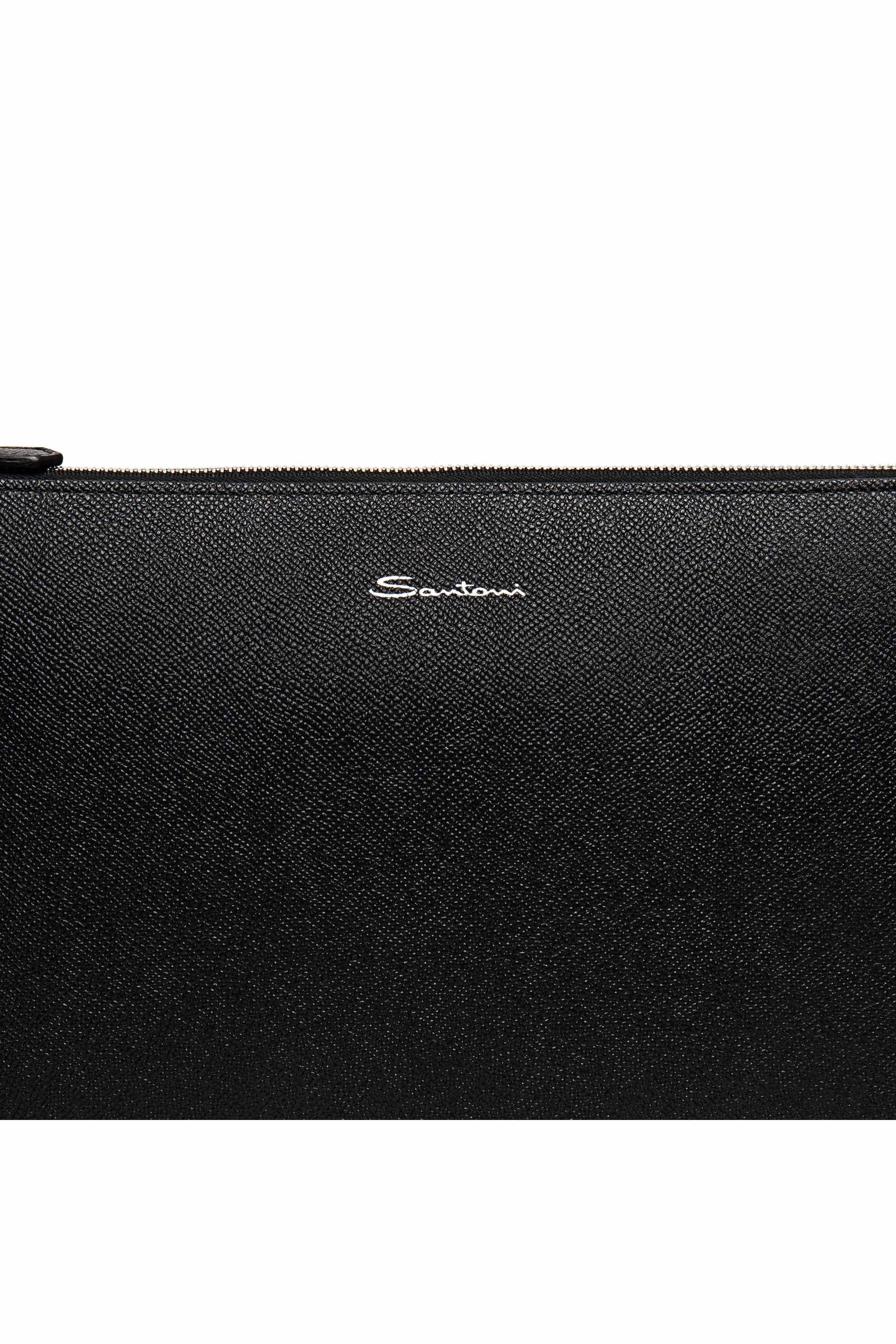 Pouch in pelle saffiano UFPPA2370FO-ANCF N01 Santoni 