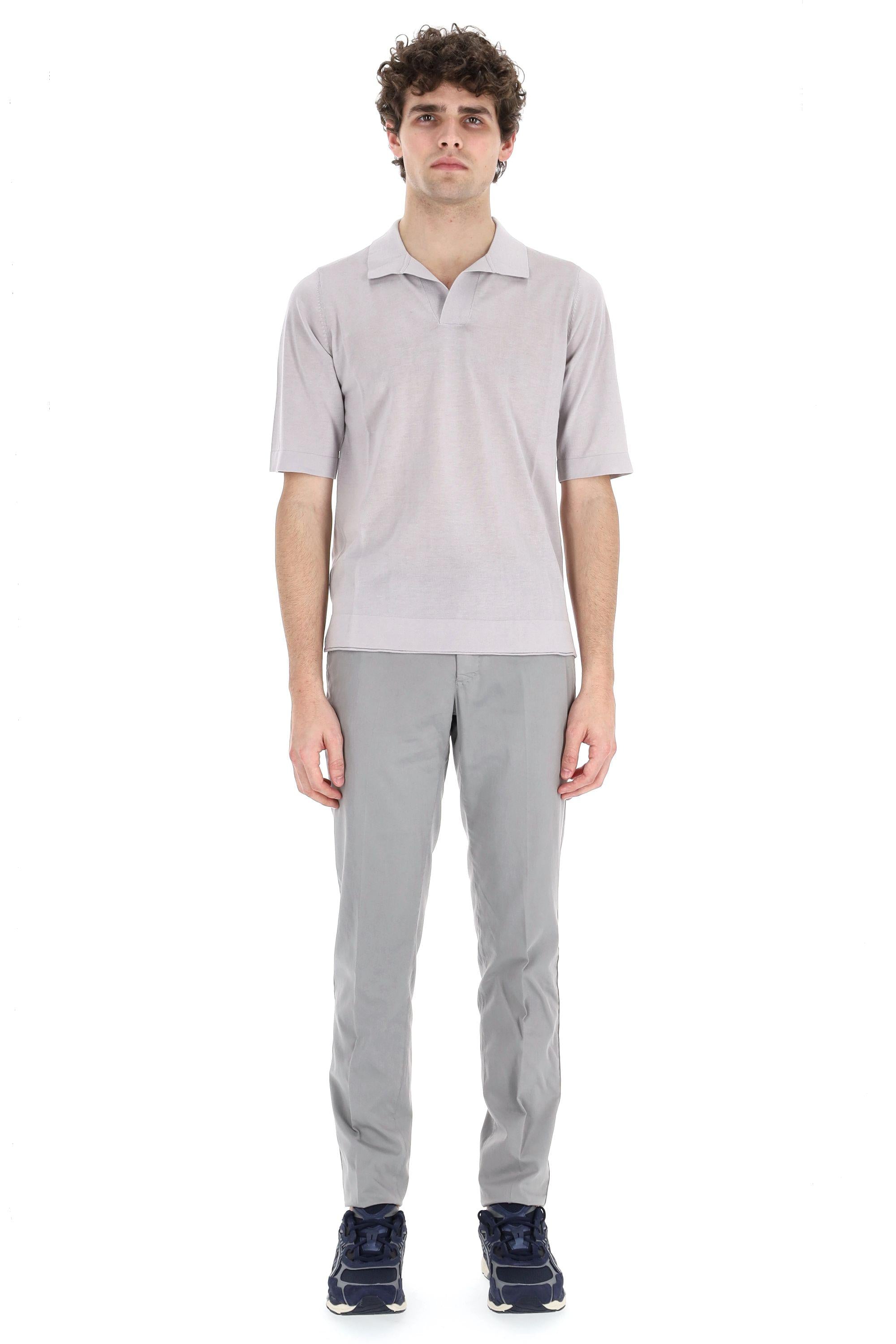 Ballantyne Polo open collar in fine cotone B2W104 18C23-4 15002 