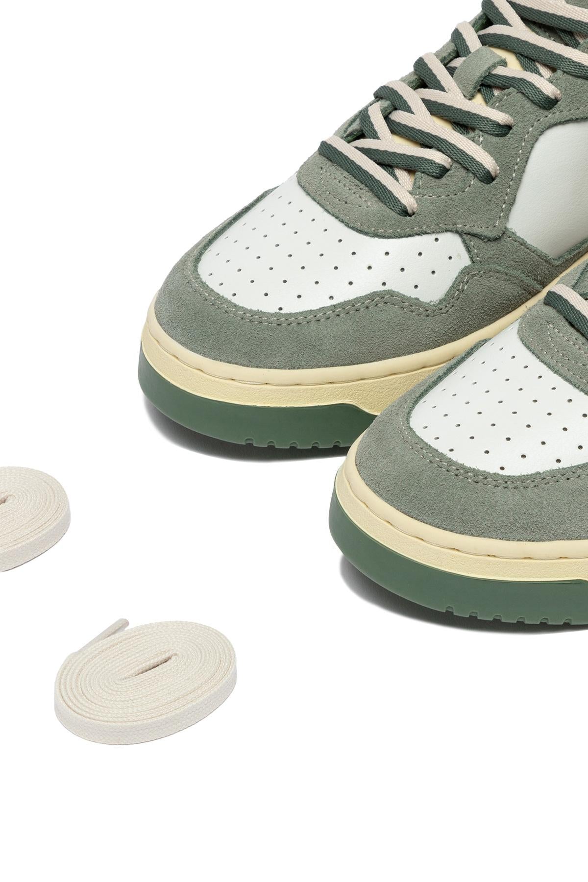 Autry Sneaker Medalist in pelle e camoscio lacci bicolor AULM BW02 WHT/MILIT 