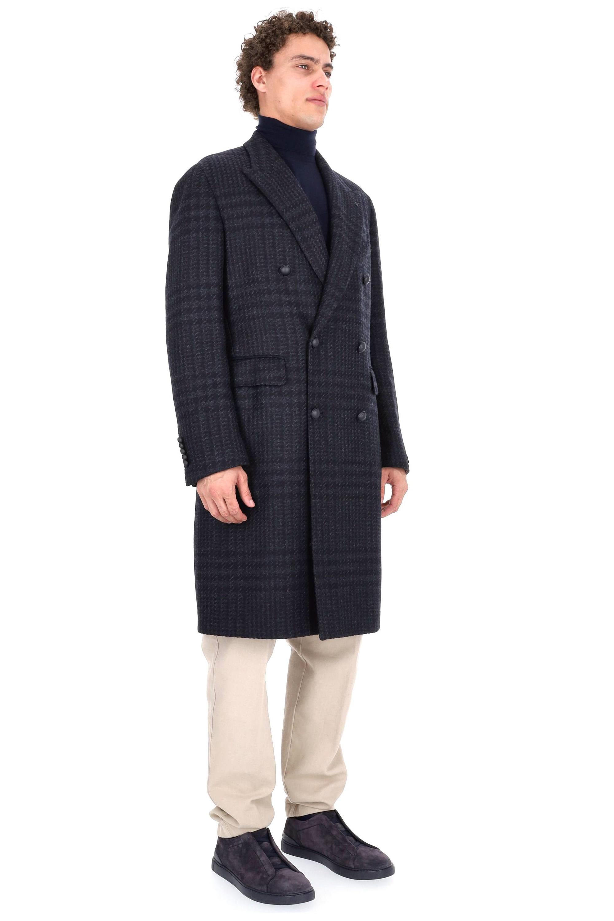 Tagliatore Cappotto doppiopetto in lana-cashmere principe di galles C-LD10B-440011 EN953 
