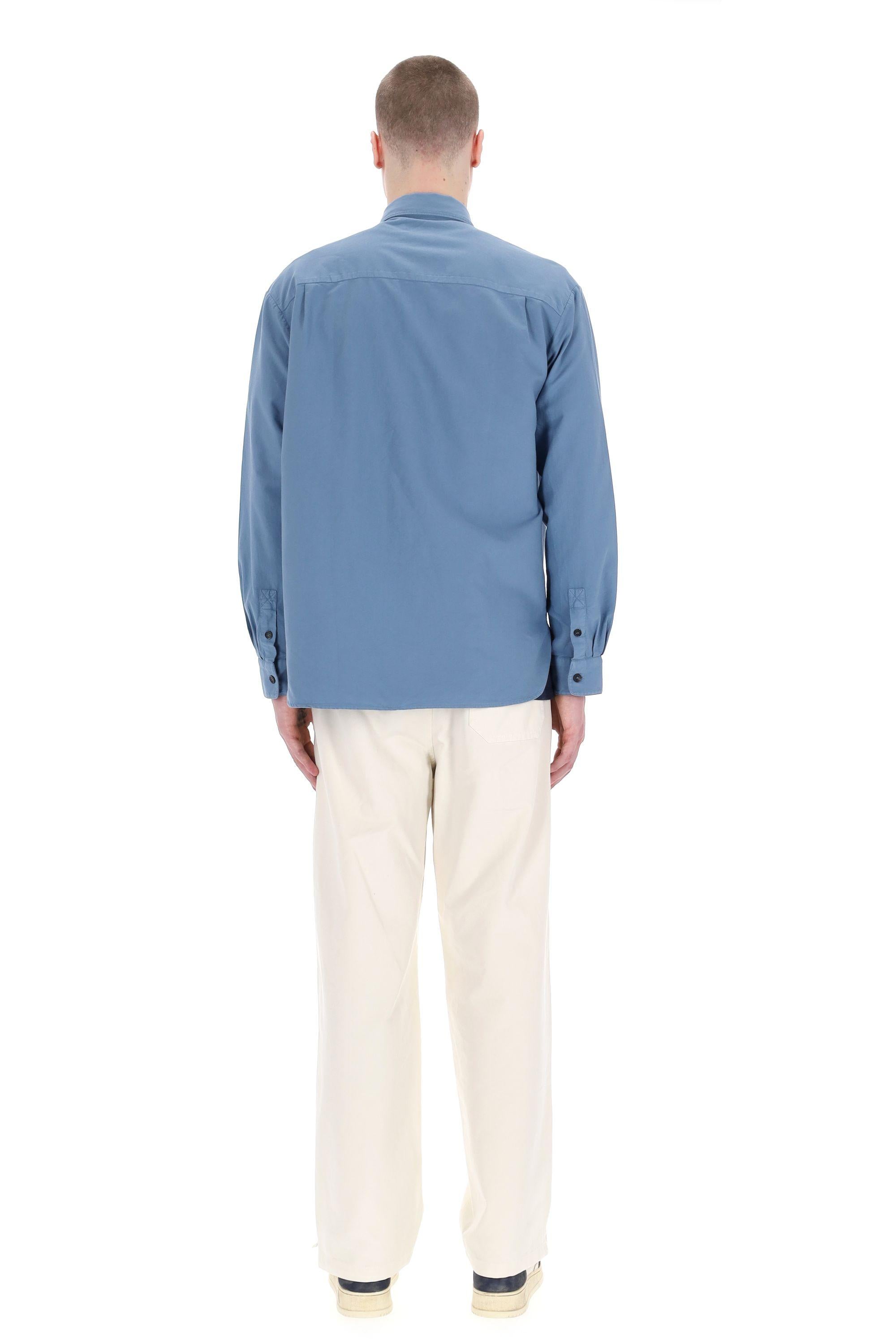 A.P.C. Camicia in cotone con button down e taschino COHAH-H12599 IAC 
