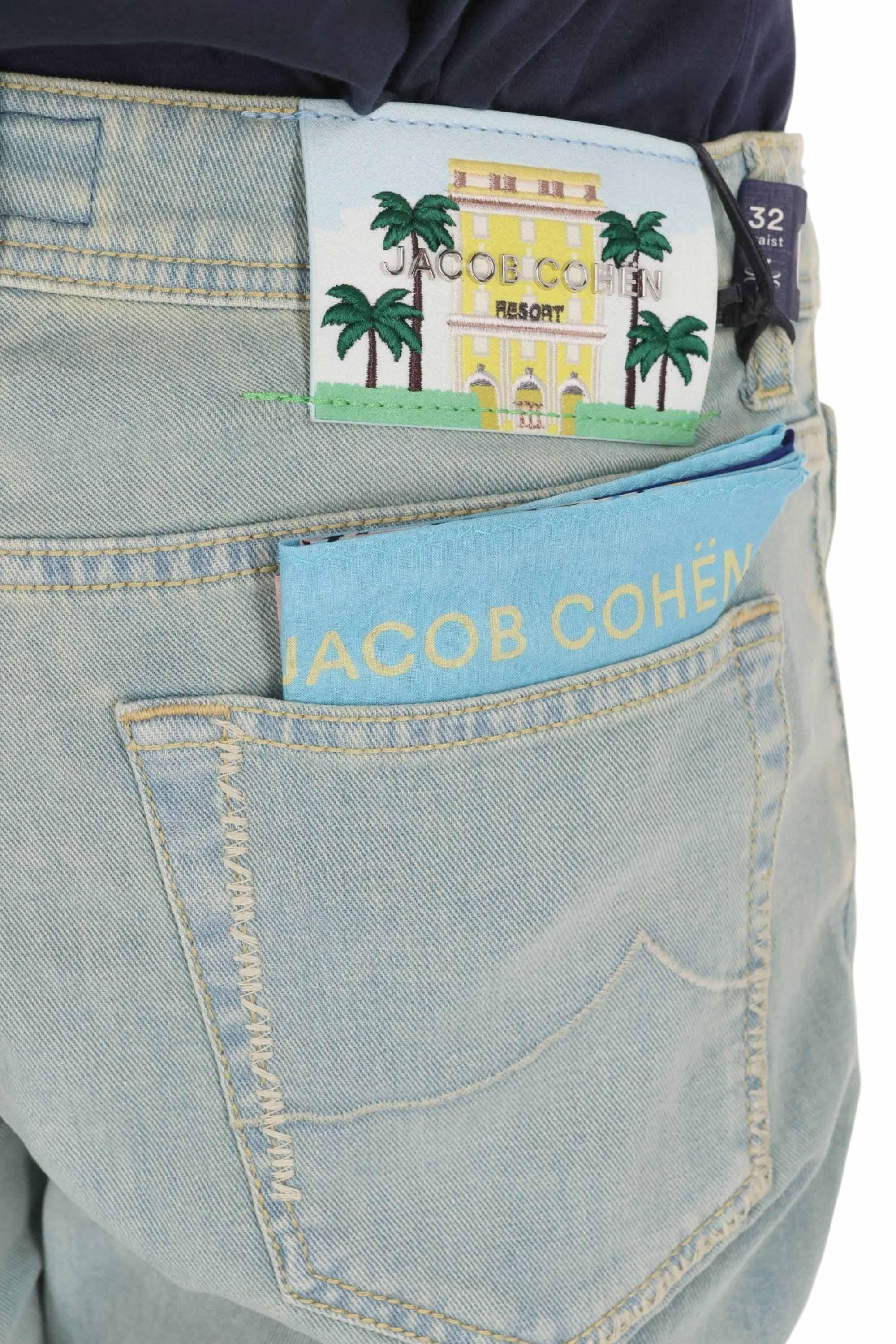 Jacob Cohen Jeans sabbiato in cotone comfort Nick fit linea Resort QR004-R02-S2851 300D 