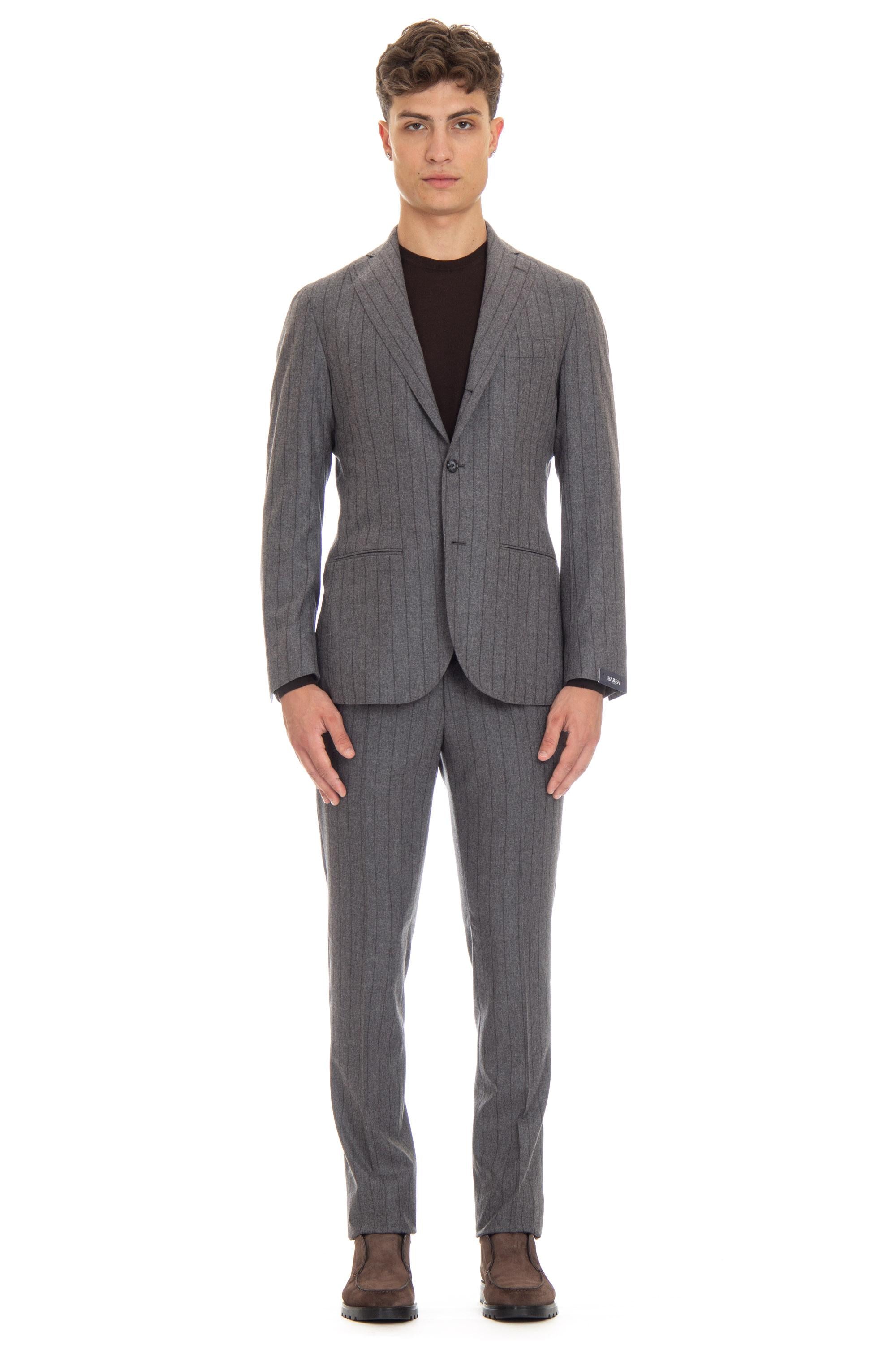 Barba Abito gessato in lana comfort S1 43010 0001 