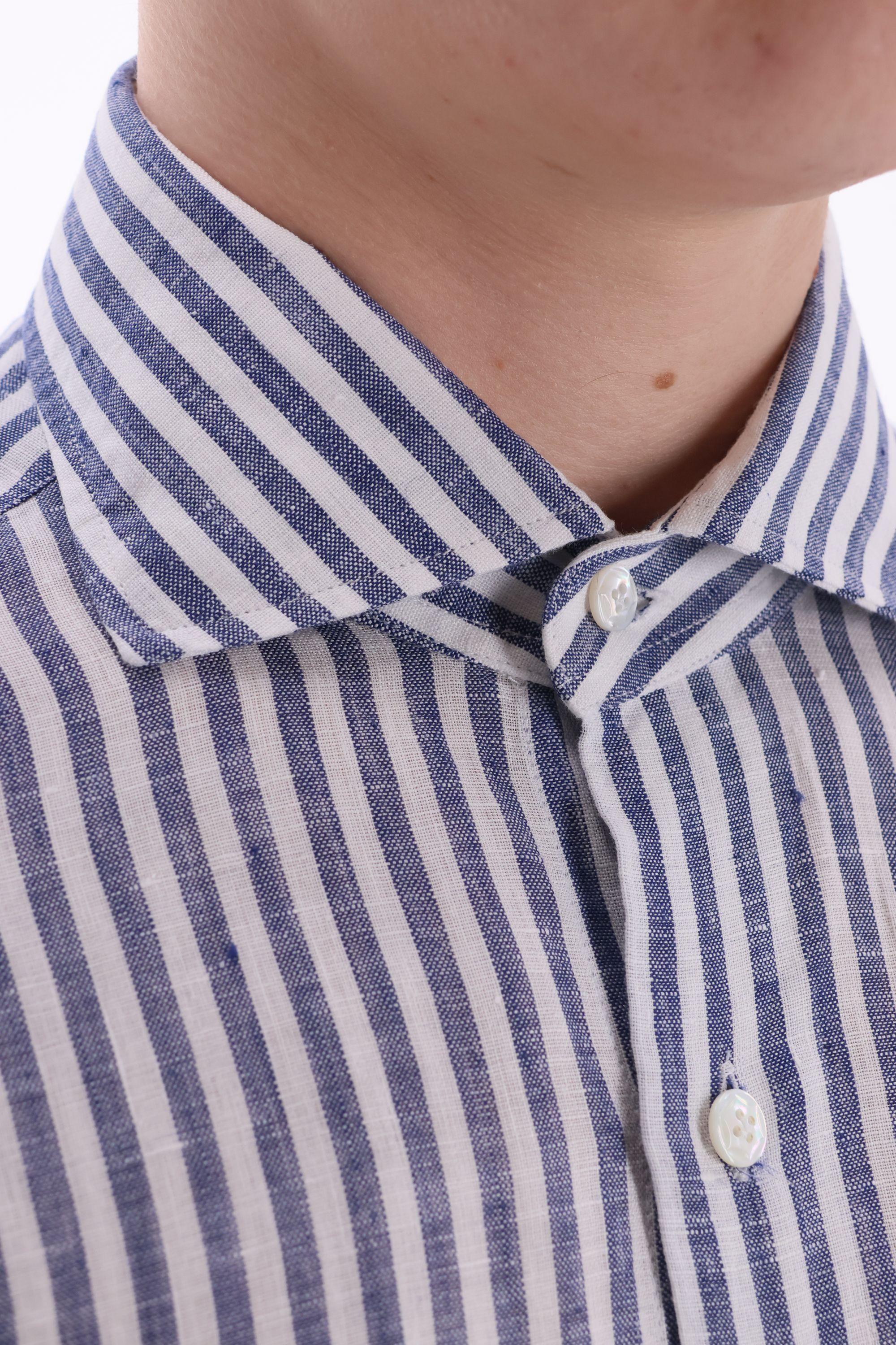 Camicia sartoriale bacchettata in lino linea Dandylife LIU13P0147066.U/2 0004 Barba 