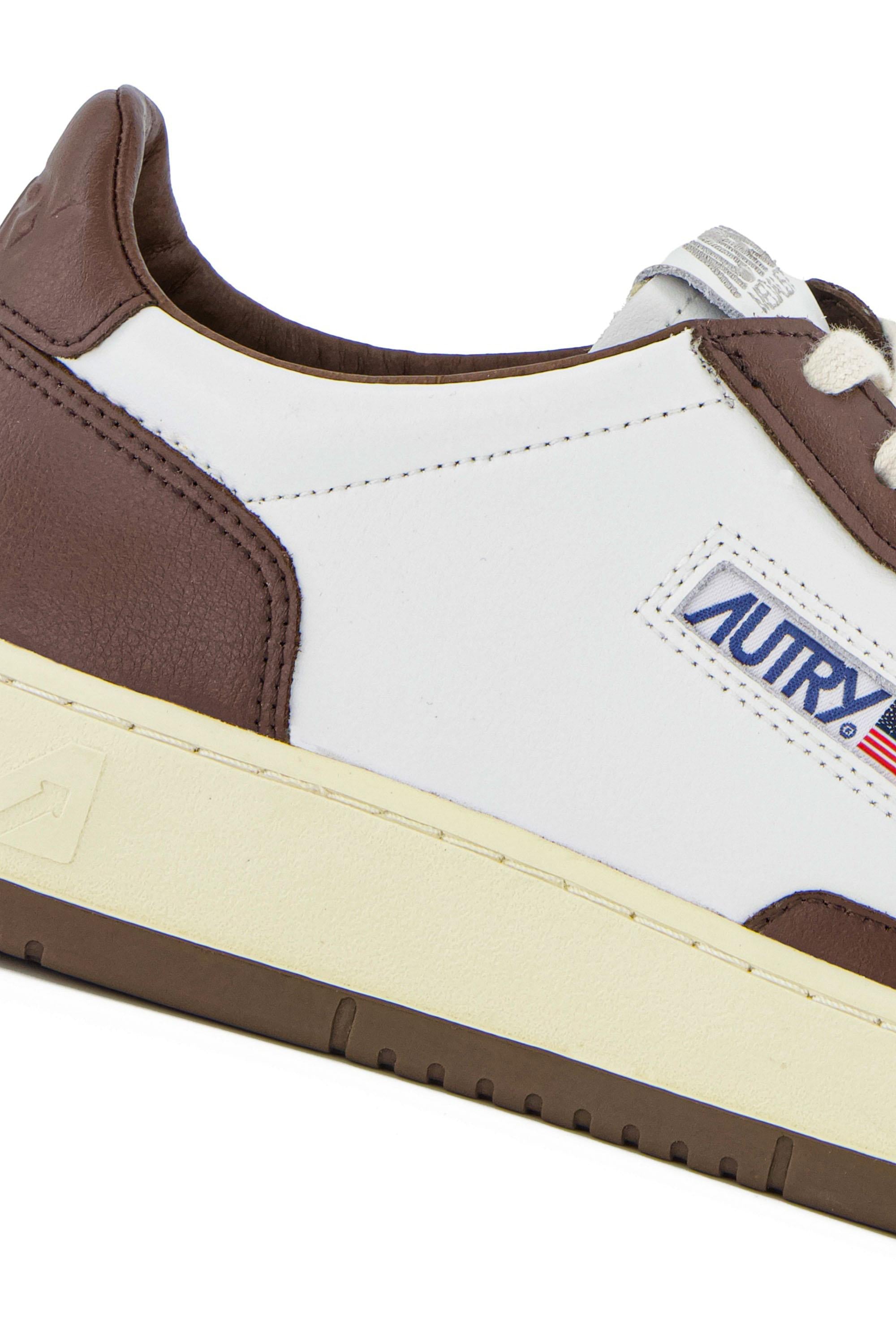 Autry Sneaker Medalist bicolor in pelle AULM WB46 WHT/CHESTNUT 