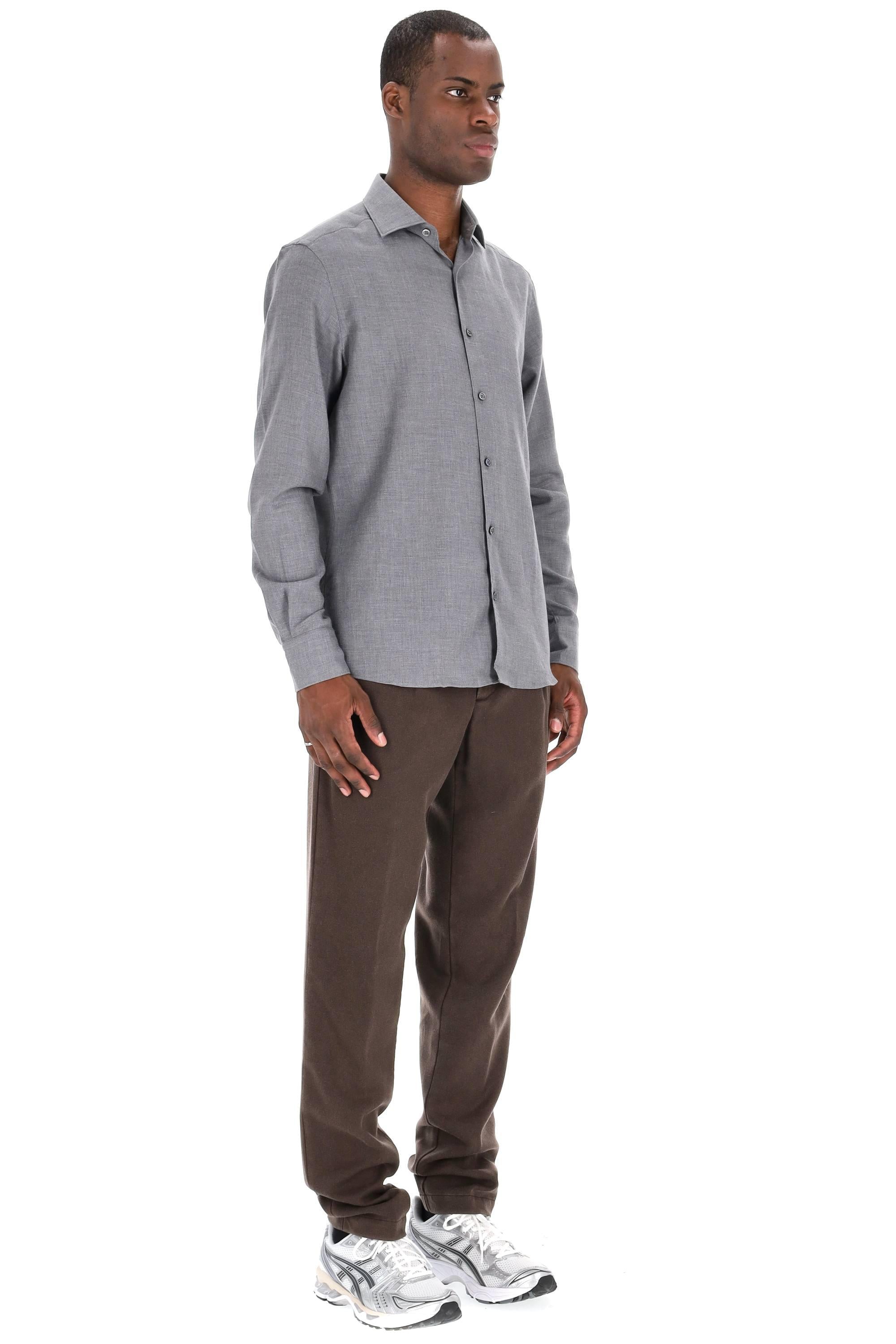 Camicia in cotone e cashmere E8X44A6-SRF5/2 046 Zegna 