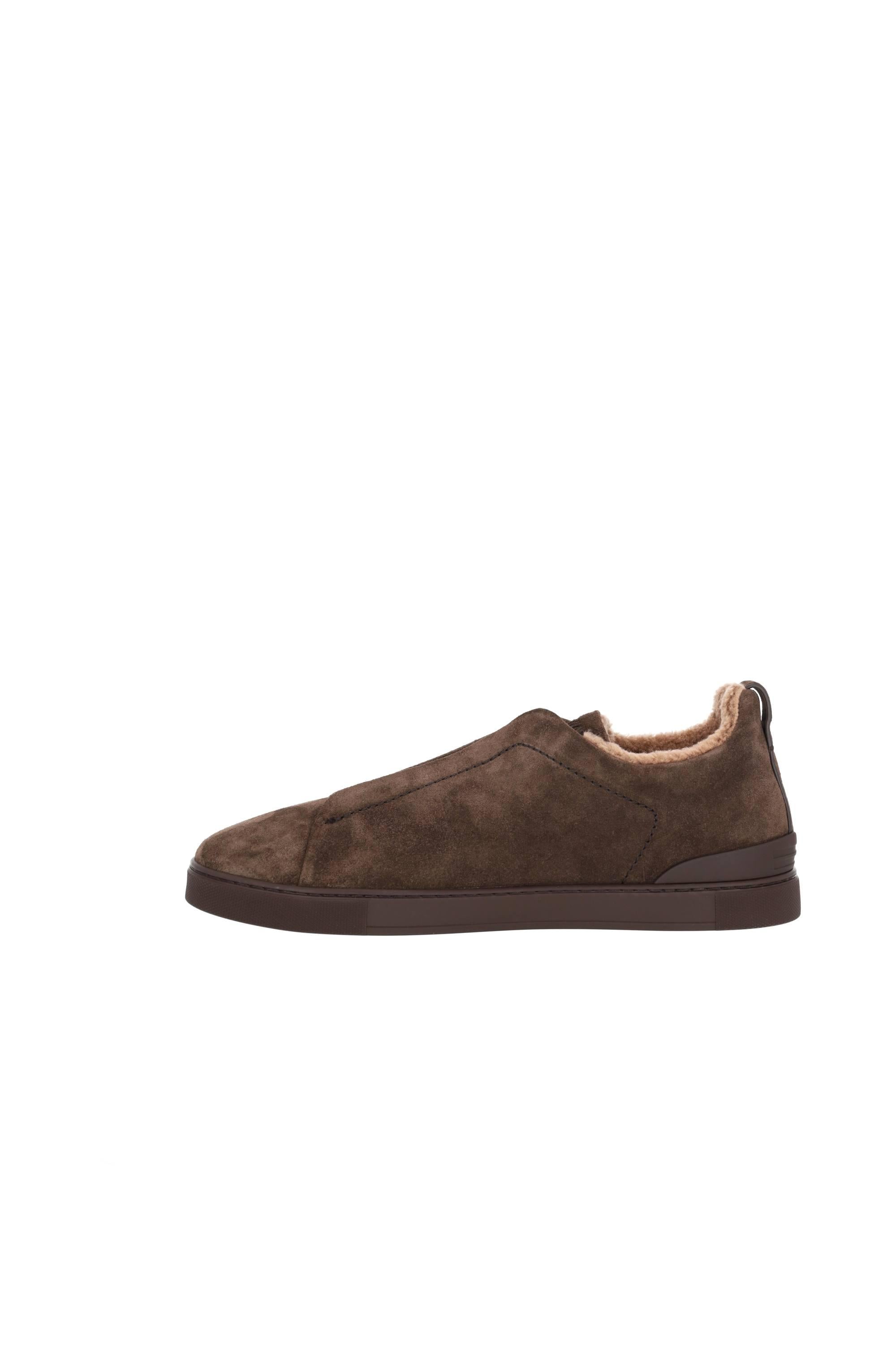 Zegna Sneaker Triple Stitch con interno in montone LHNLA S5723Z TDM 