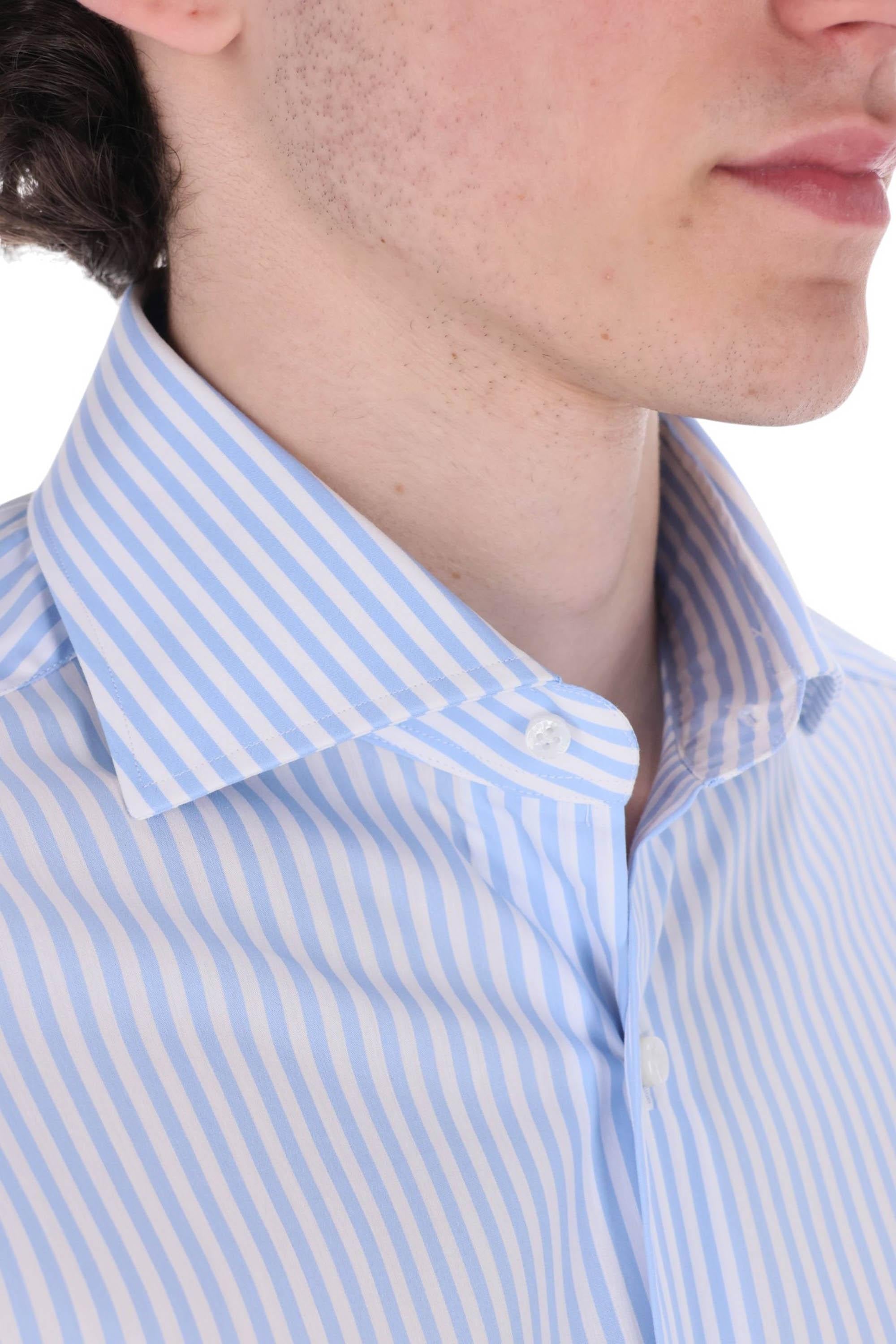 Barba Camicia rigata in cotone stretch etichetta nera I1U13P0154087.U 0001 