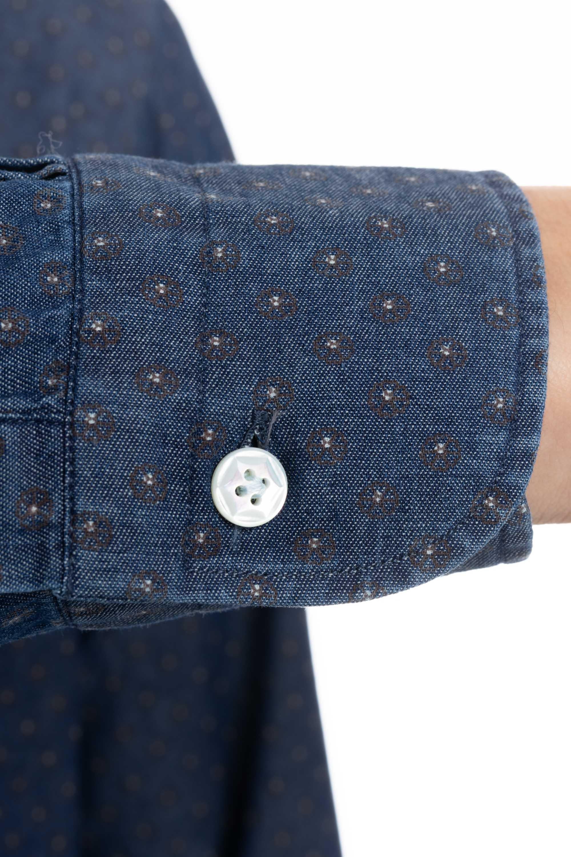Camicia in denim micro fantasia linea Dandylife LIU13P0144043.U 0001 Barba 
