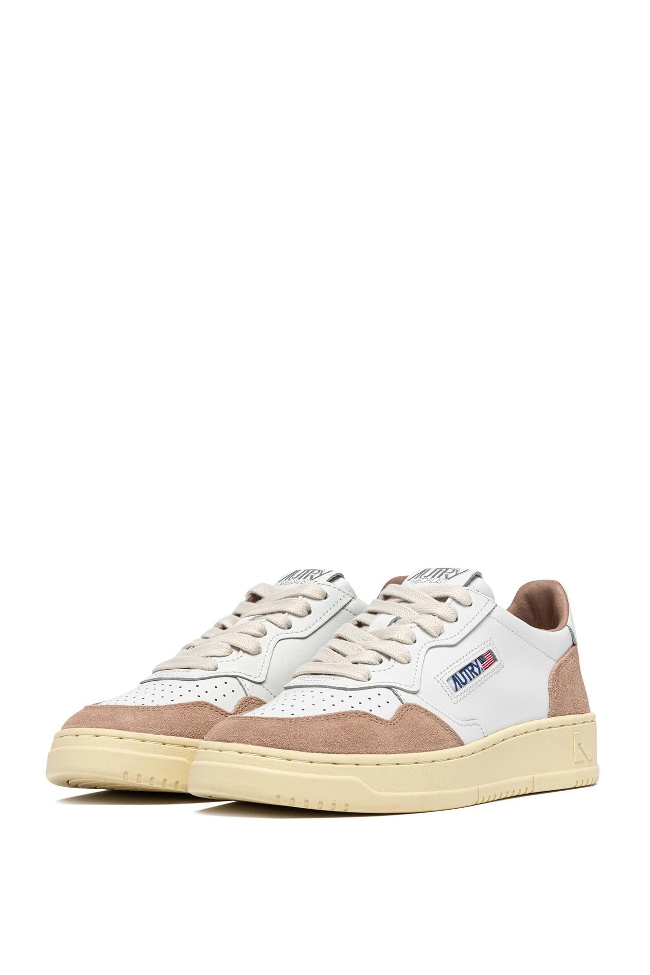 Autry Sneaker donna Medalist in pelle di capra e camoscio AULW FT04 WHT/ROSEC 