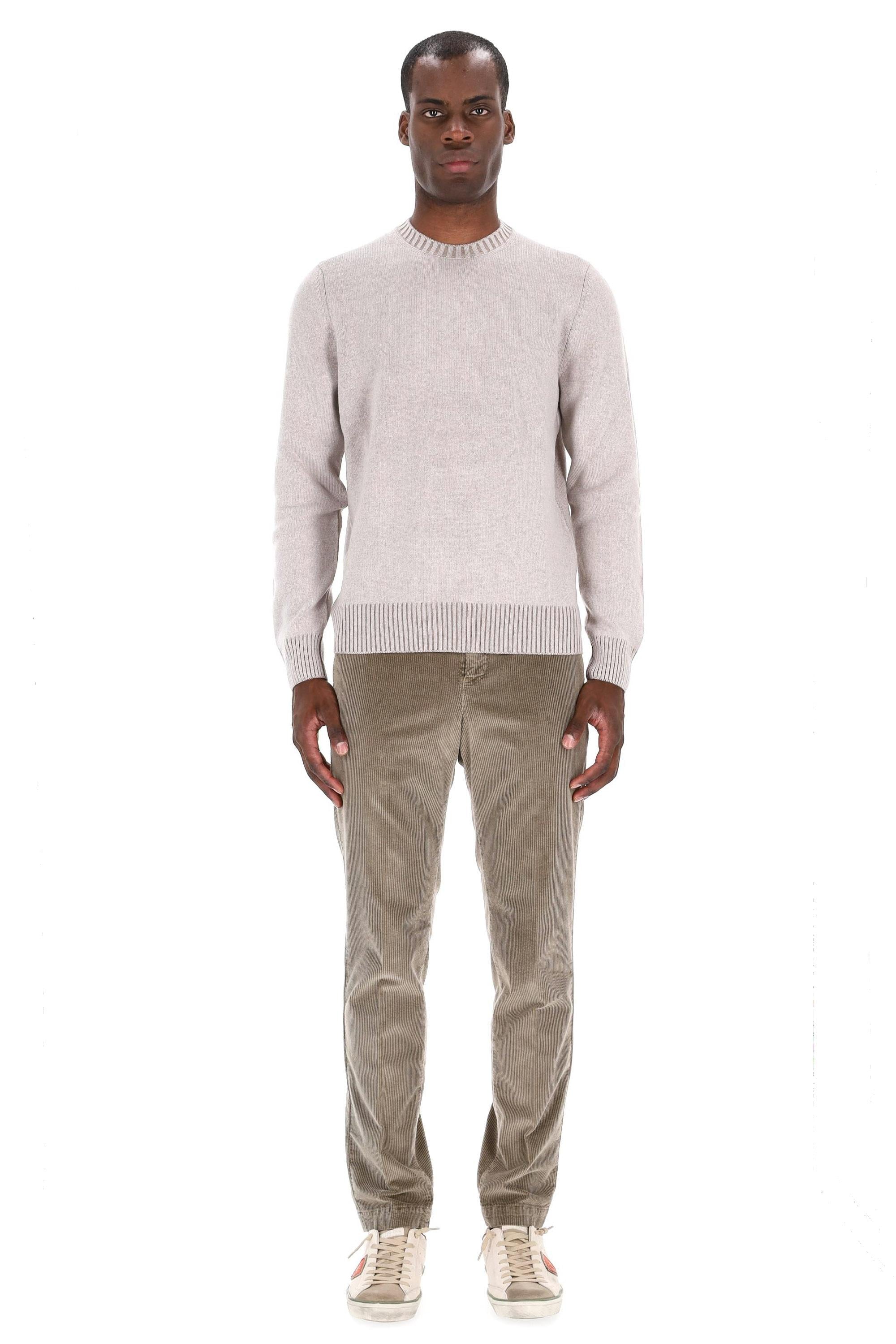 Maglia girocollo vanisé in lana-viscosa-cashmere 1961323555 0113 113 Barba 