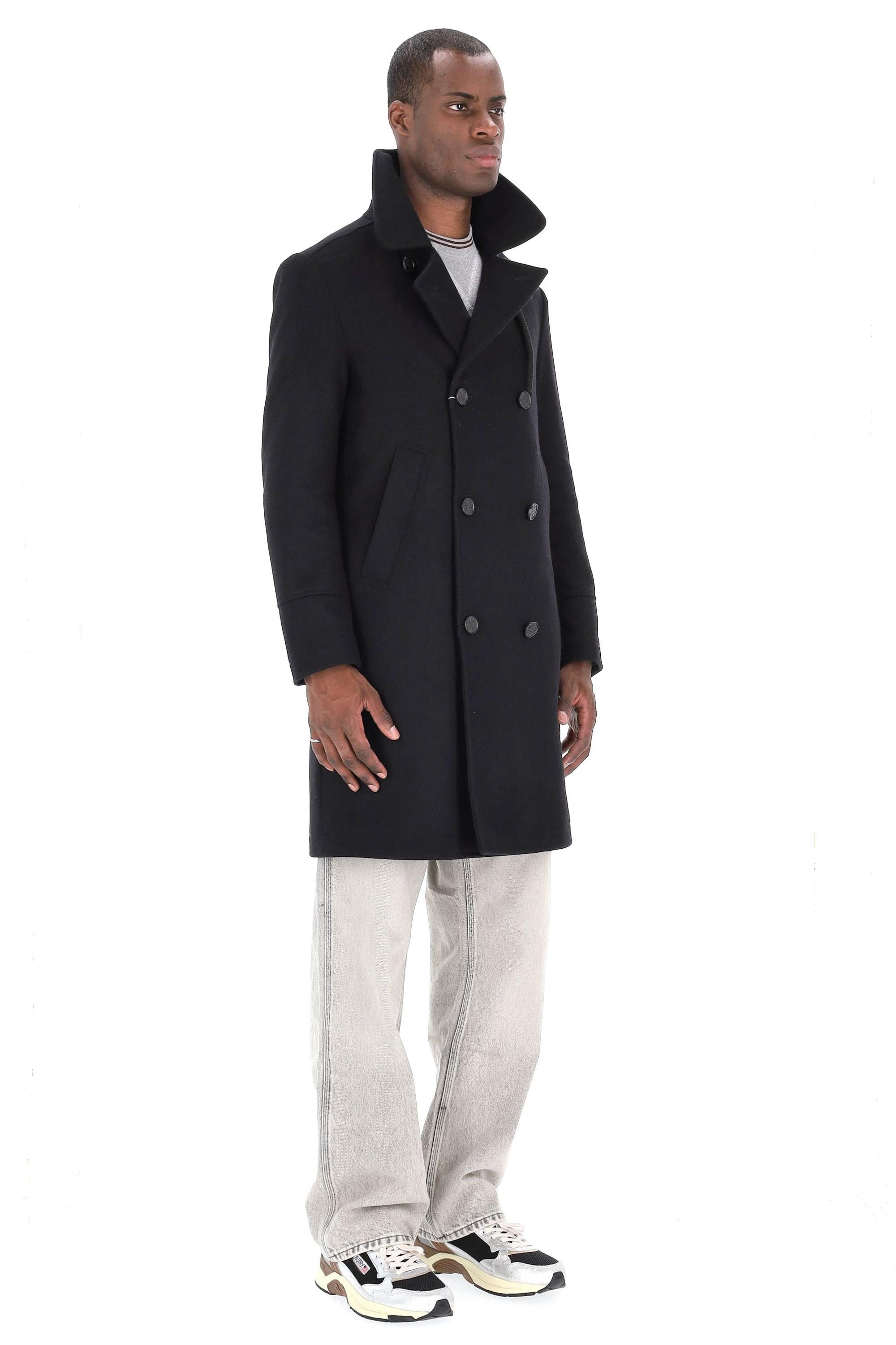 Peacoat lungo in lana modello Command COMMAND-F TB Camplin 