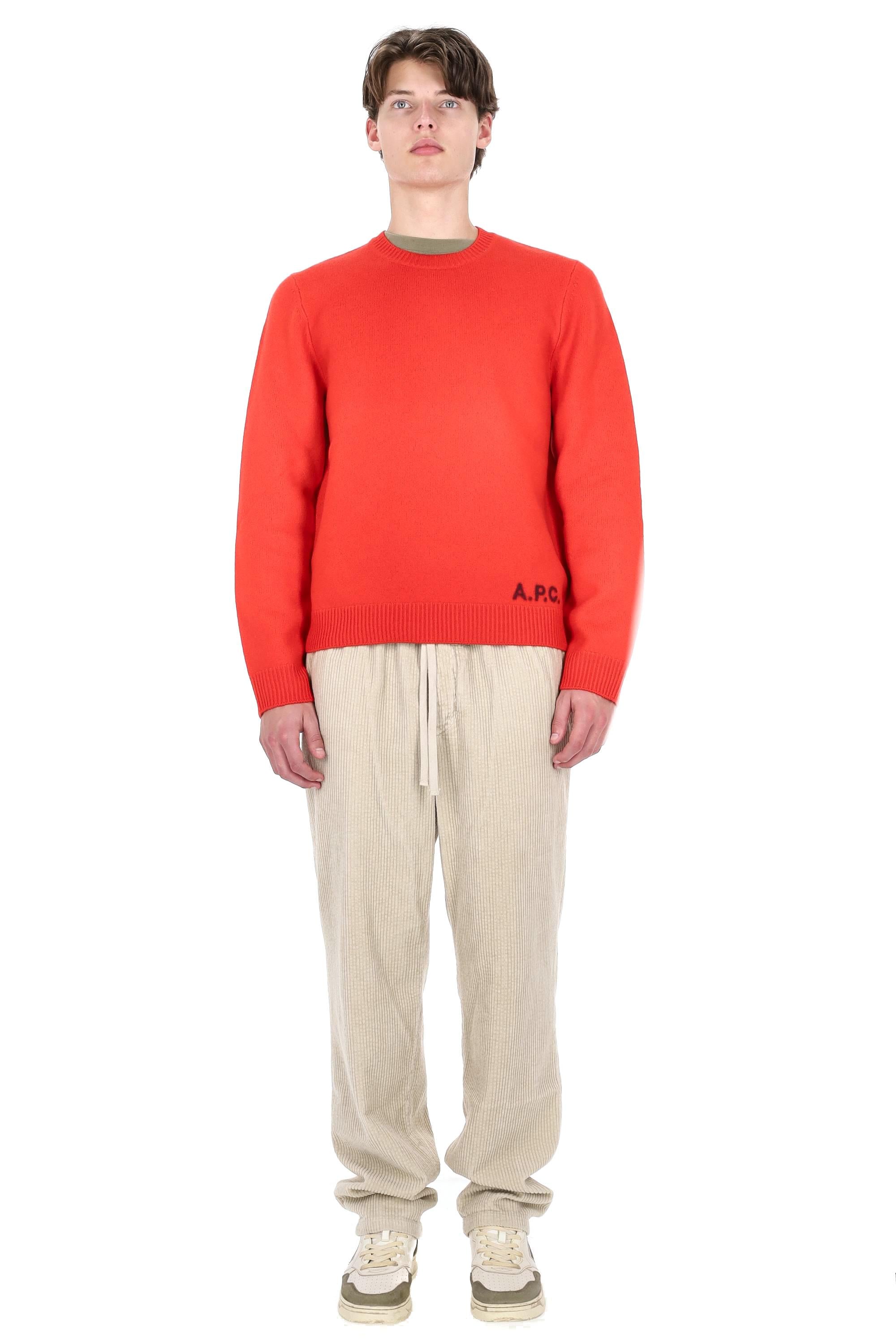 A.P.C. Maglia girocollo in lana modello Edward WVBDK-H23059/2 GAA-ROUGE 