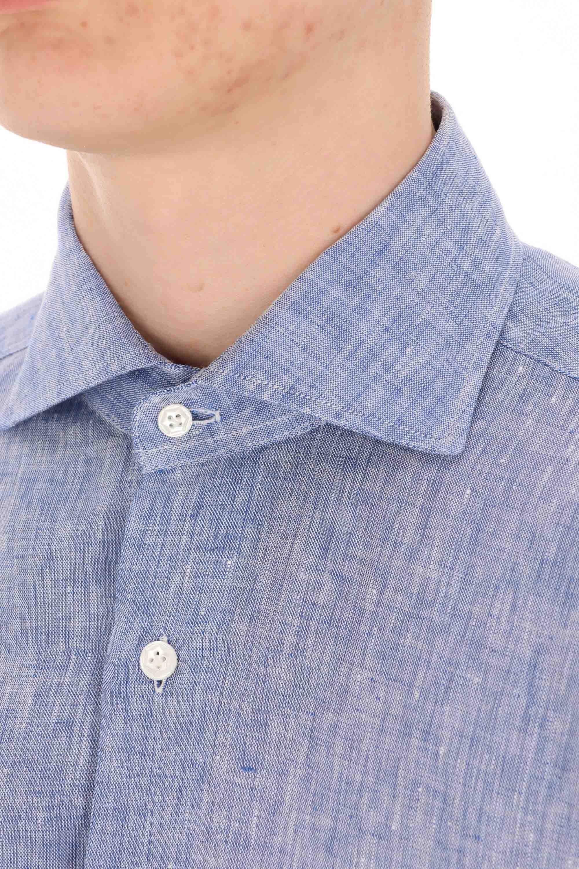 Camicia sartoriale in lino tinta unita linea Dandylife LIU13P0147067.U 0004 Barba 