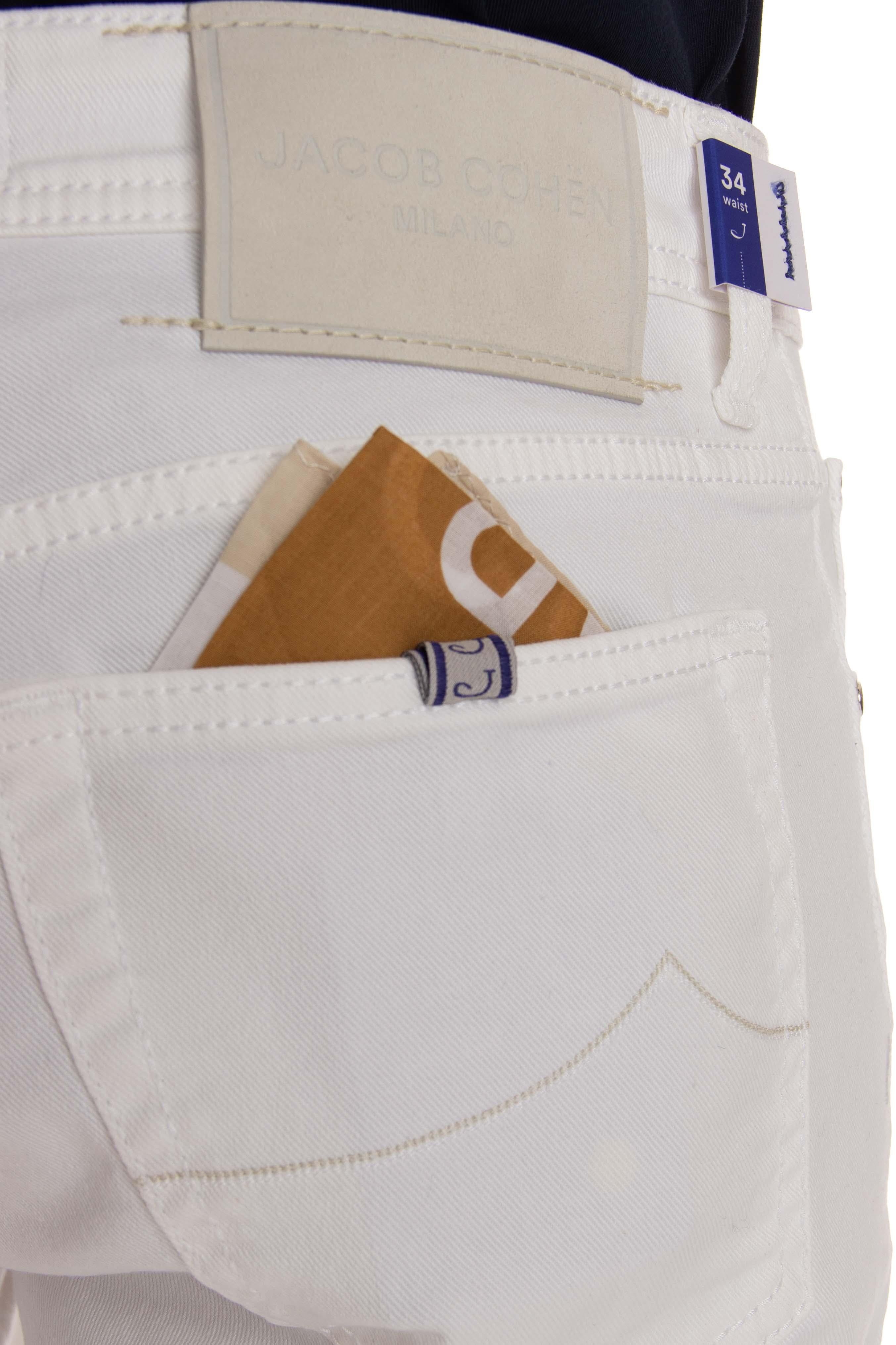 Jeans bianco in bull di cotone Bard fit E04-30S-3848-BARD 750D Jacob Cohen 