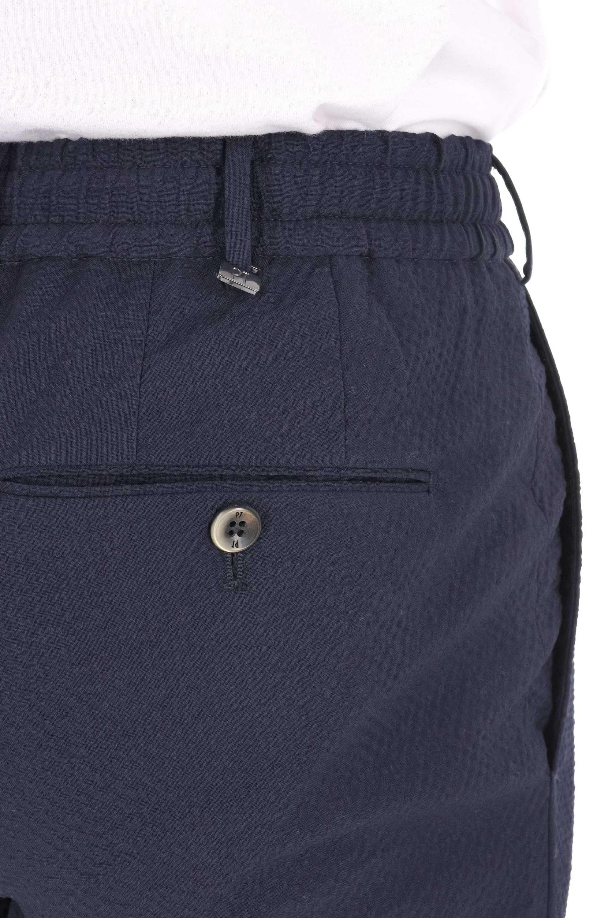 Pantalone in lana vergine goffrata Slim jogger VFJZ20CL1 ZI50 0360 PT Torino 