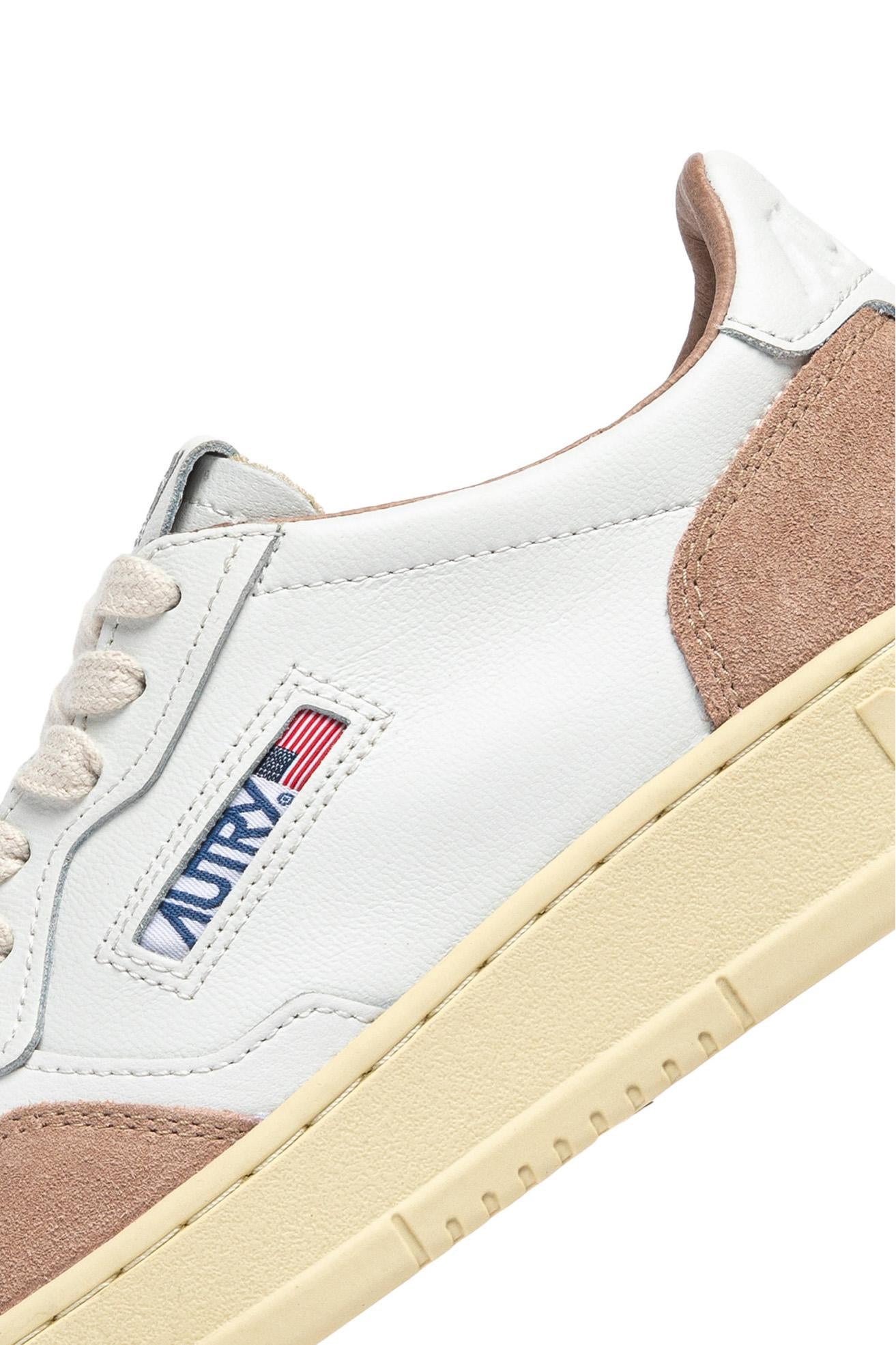 Autry Sneaker donna Medalist in pelle di capra e camoscio AULW FT04 WHT/ROSEC 