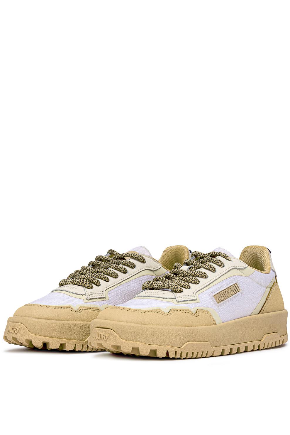 Sneaker donna in cordura e pelle modello WildPace LDLW RU02 WHT/ALMO Autry 