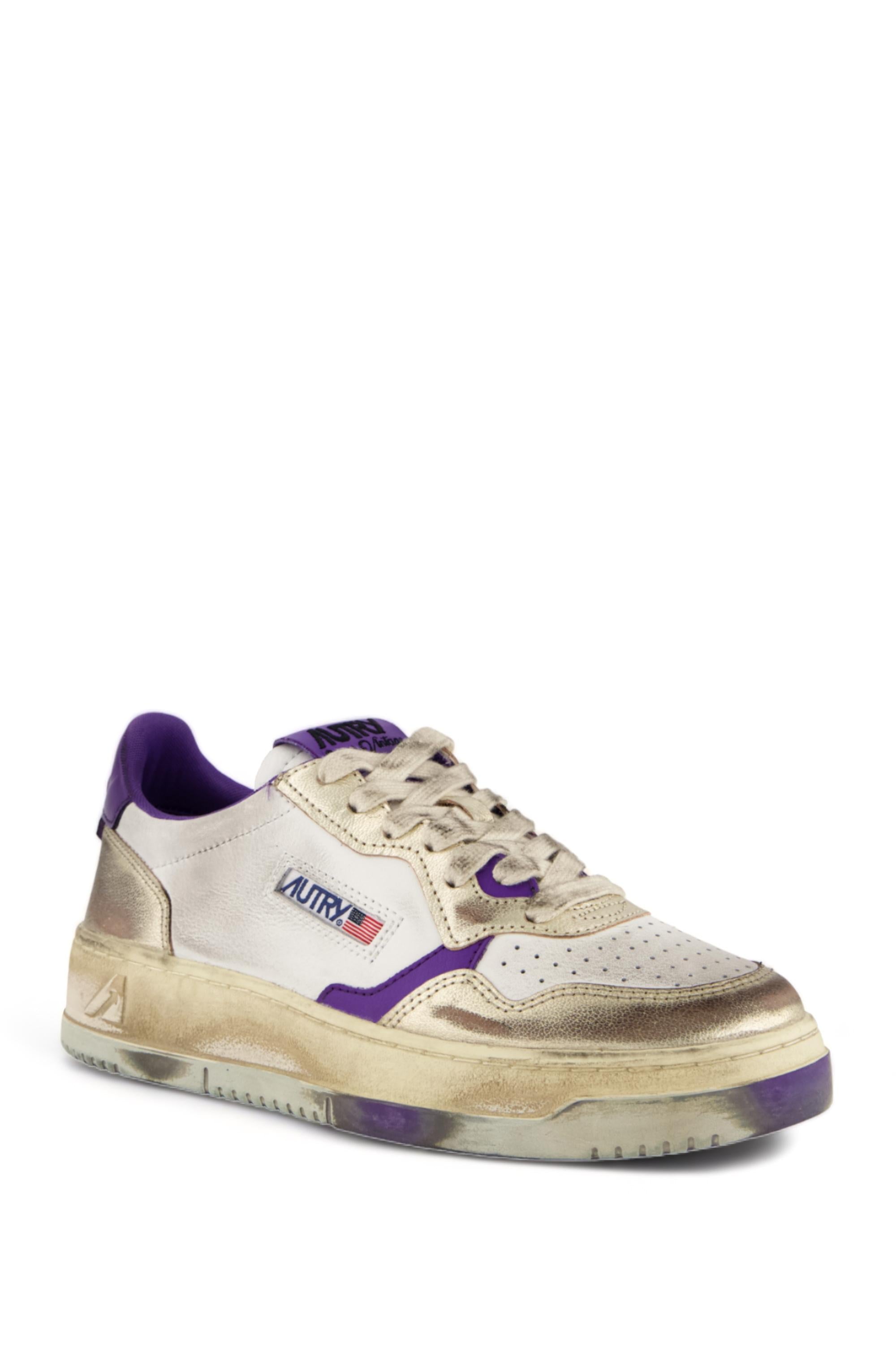 Autry Sneaker donna super vintage in pelle AVLW NF06 PRSMVI/PLTM 