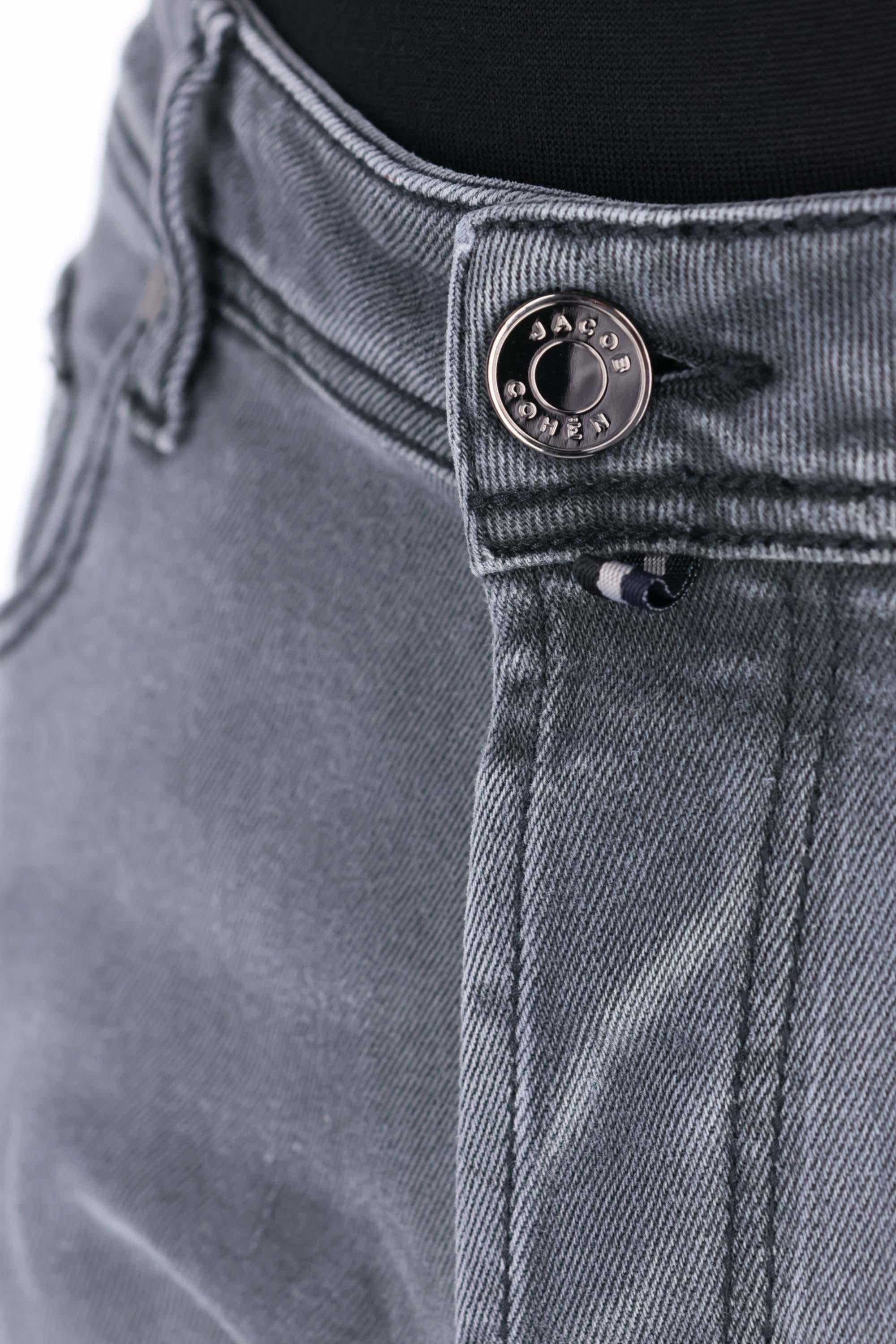 Jacob Cohen Jeans grigio in cotone comfort etichetta cavallino nero Bard fit JUX_QX004 N30 S3591 BARD 600D 