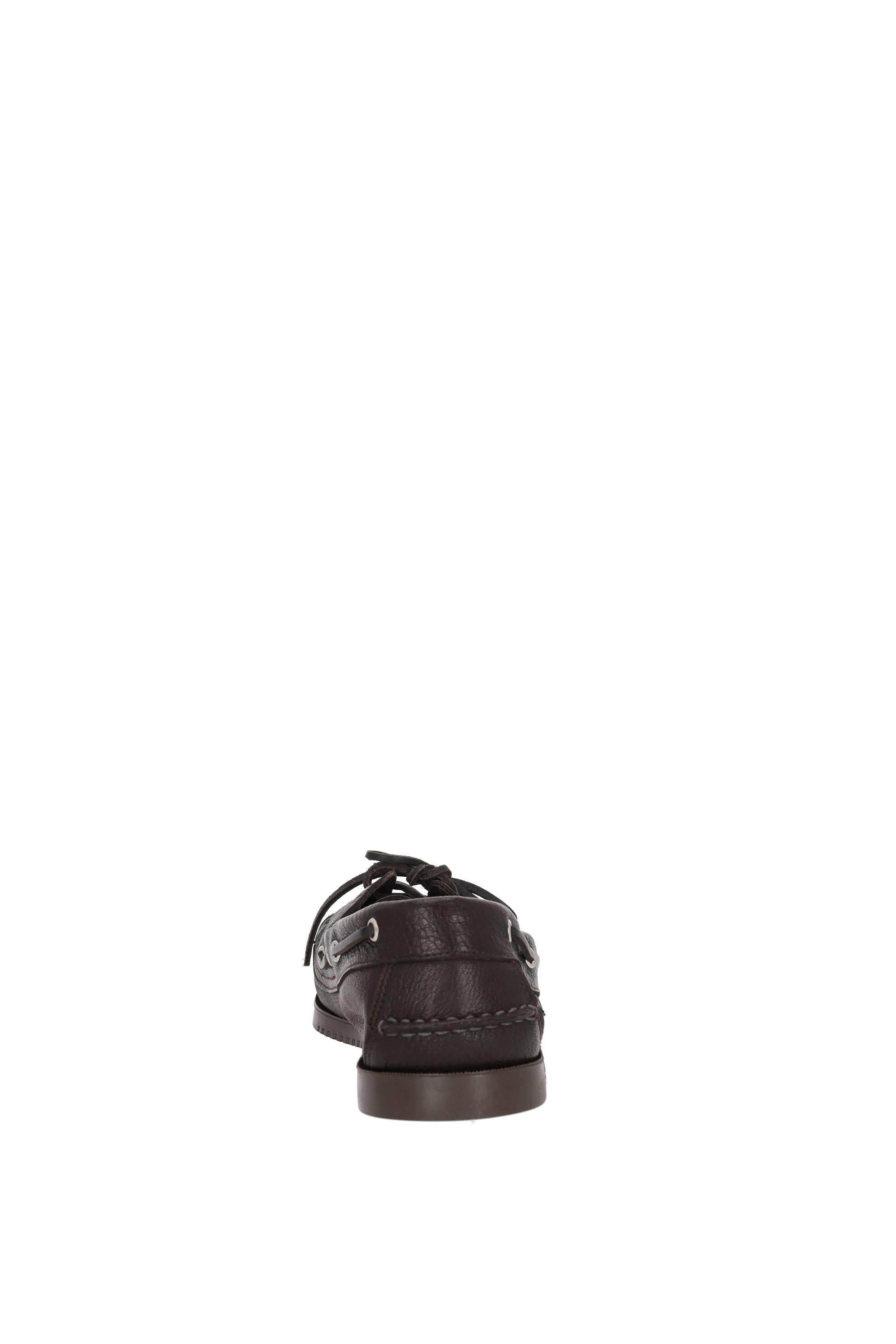 Paraboot Mocassino da barca in pelle di cervo modello Barth 780555 MARRON-CERF MARRON 