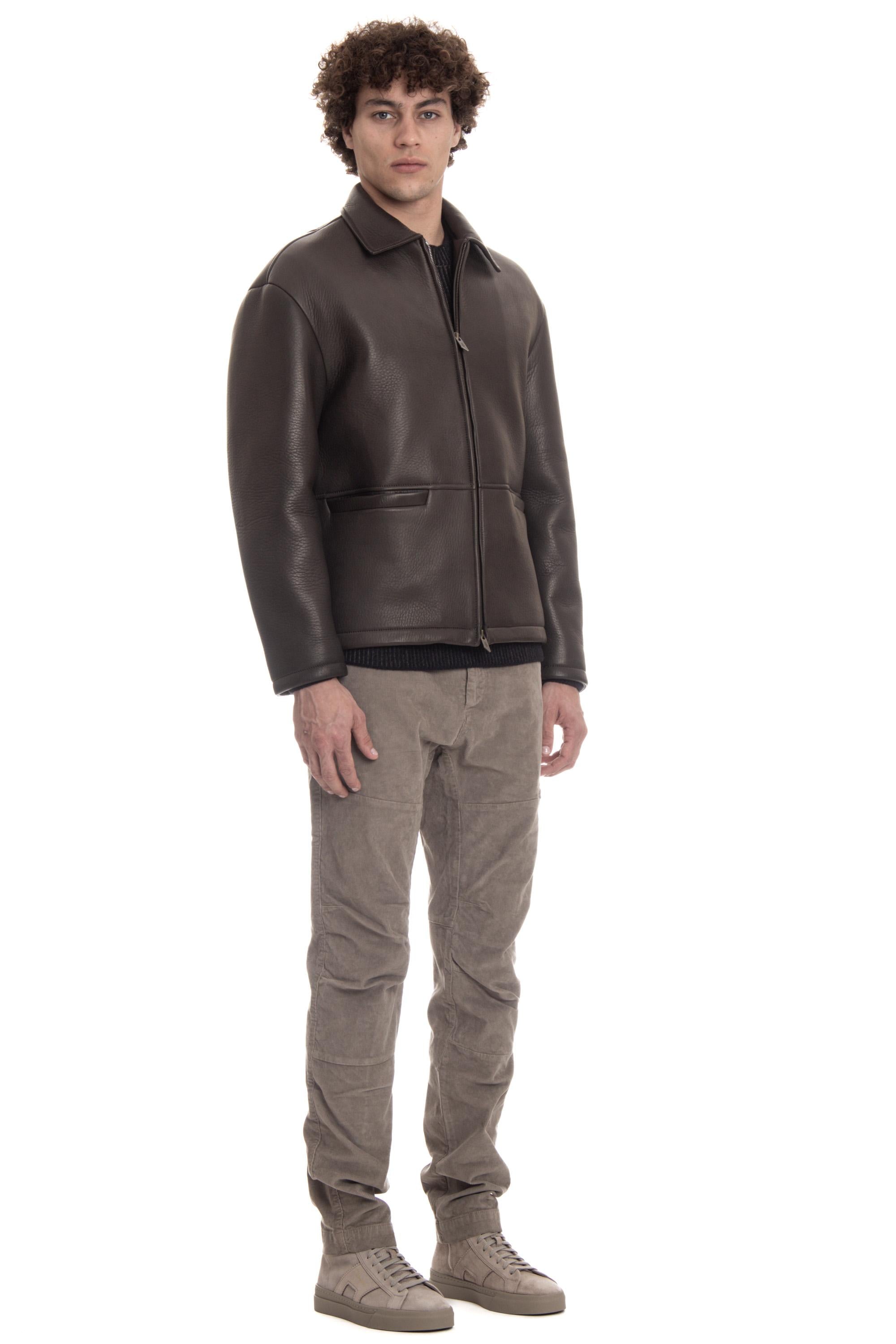 Work jacket in nappa guanteria 47532-U T.MORO Salvatore Santoro 