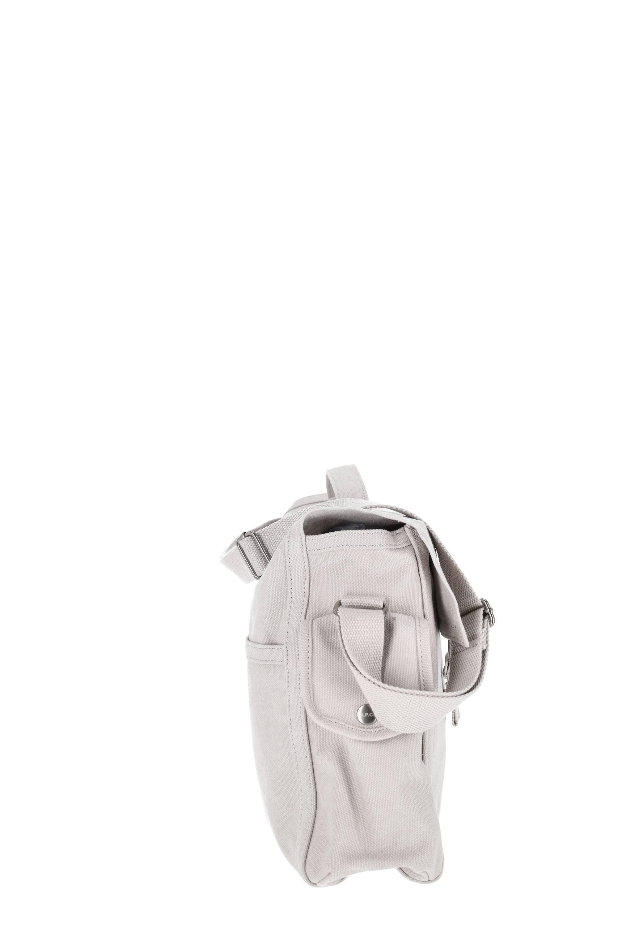 A.P.C. Borsa messenger in canvas di cotone COHOK-H61930 LAB-GRIS CLAIR 