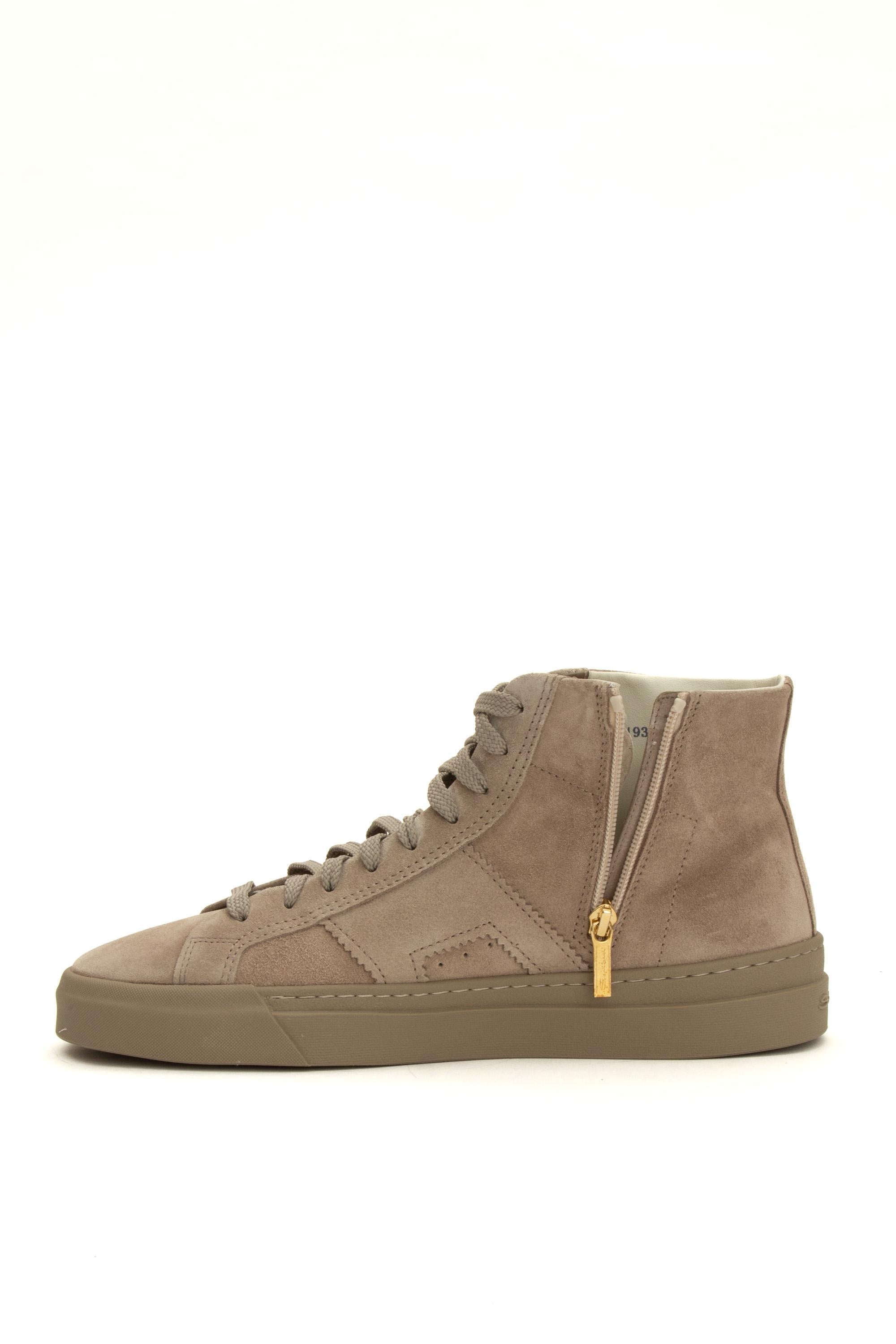 Santoni Sneaker mid top in camoscio Double Buckle MBGT21933ARDGSEY M45 