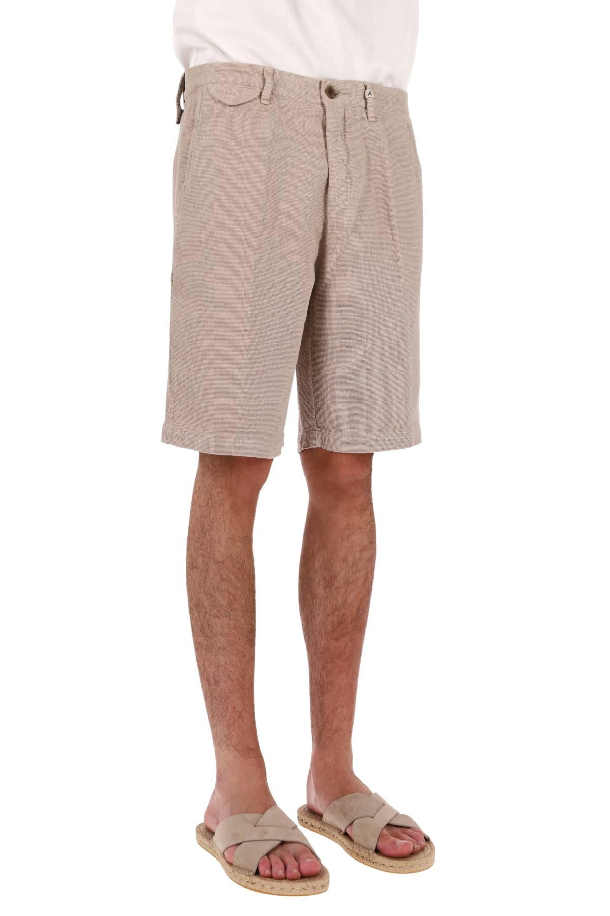Myths Bermuda tramato in cotone e lino 26M74B 87-4 02 