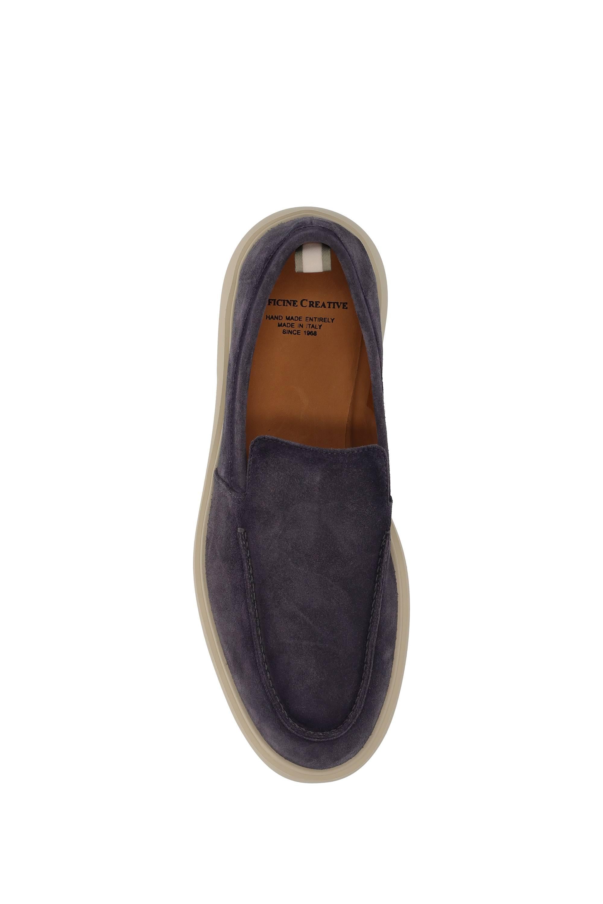 Officine Creative Slip on in camoscio mod. Bones OCUBONE002LC146E410 F,DO AVORIO 