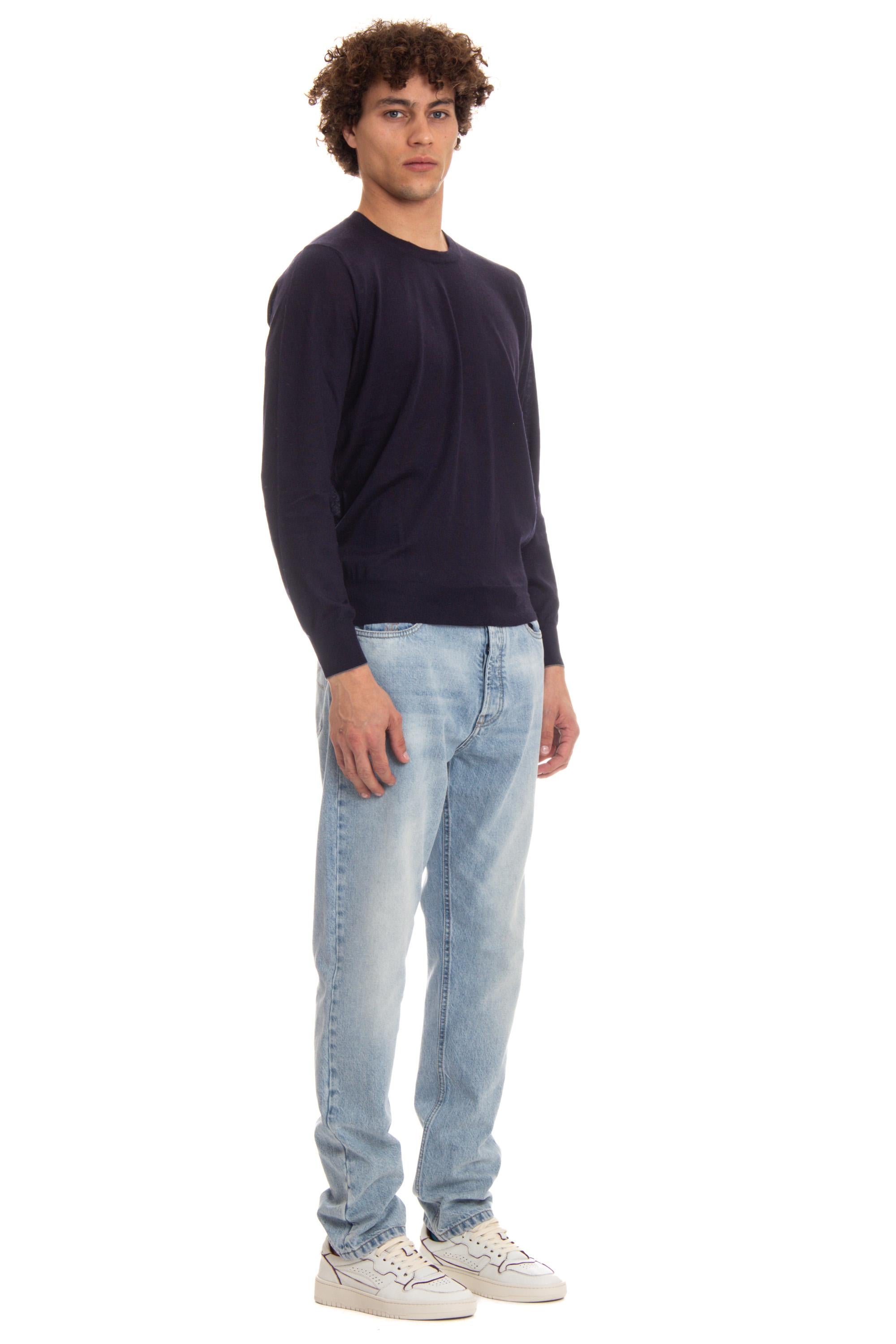Maglia girocollo in cashmere seta M2300100. CW425 Brunello Cucinelli 