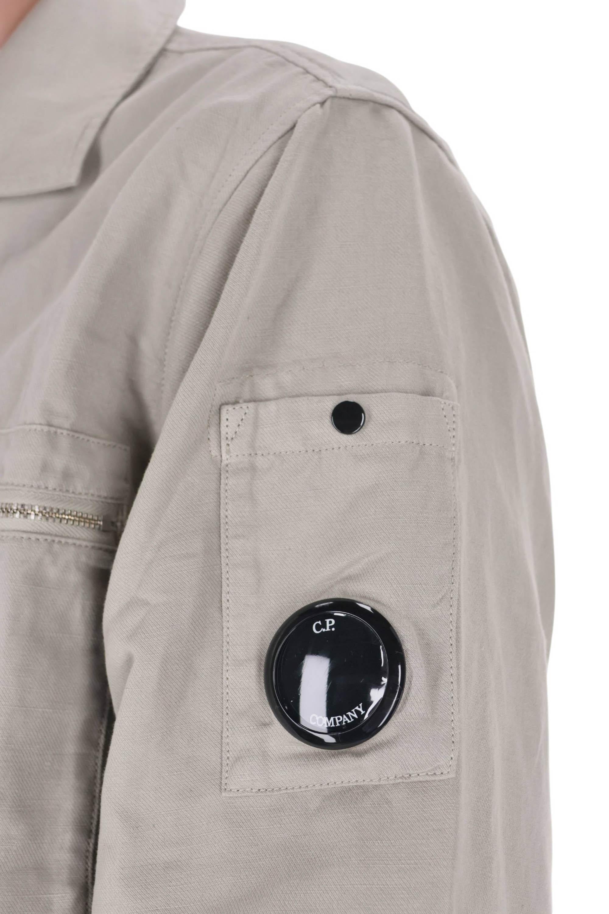 CP Company Overshirt con zip in cotone-lino 20CMOS226A 110626G/2 904 