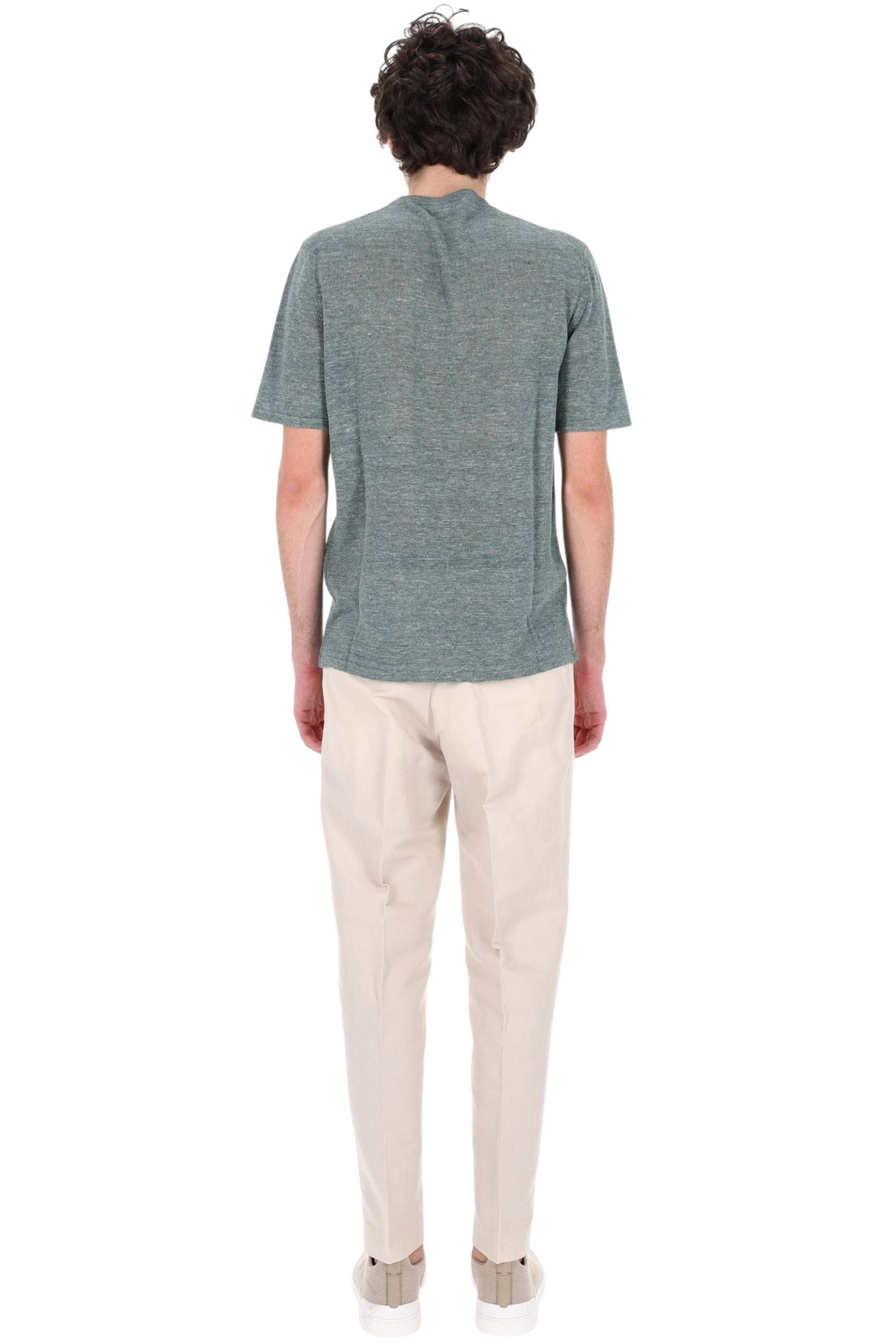 Roberto Collina T-shirt melange in lino-cotone MYA19021 28 