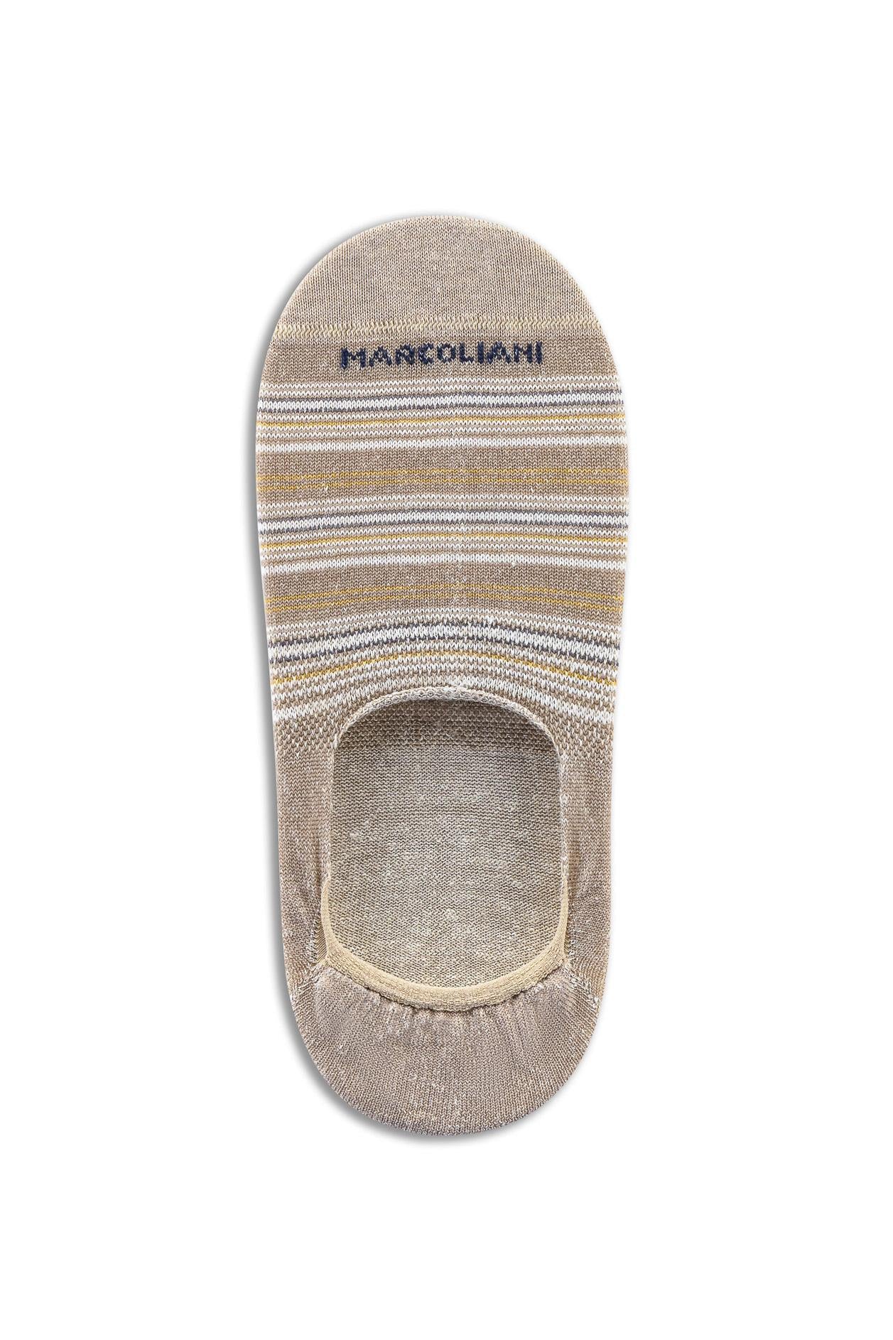 Marcoliani Calza fantasmino invsibile in lino-cotone "t-shirt stripe" MAR4848S/3 072 