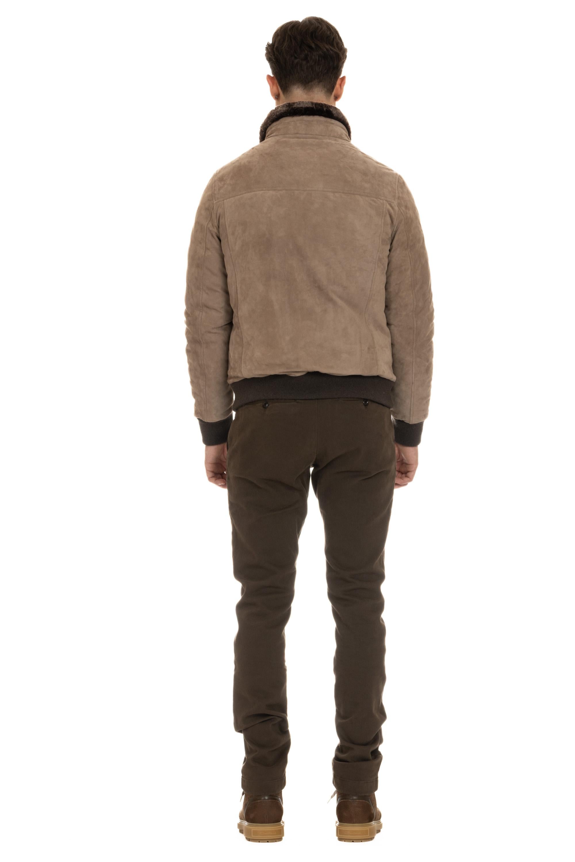 Piumino in camoscio modello Cleros-Ur CLEROS-UR BEIGE Moorer 