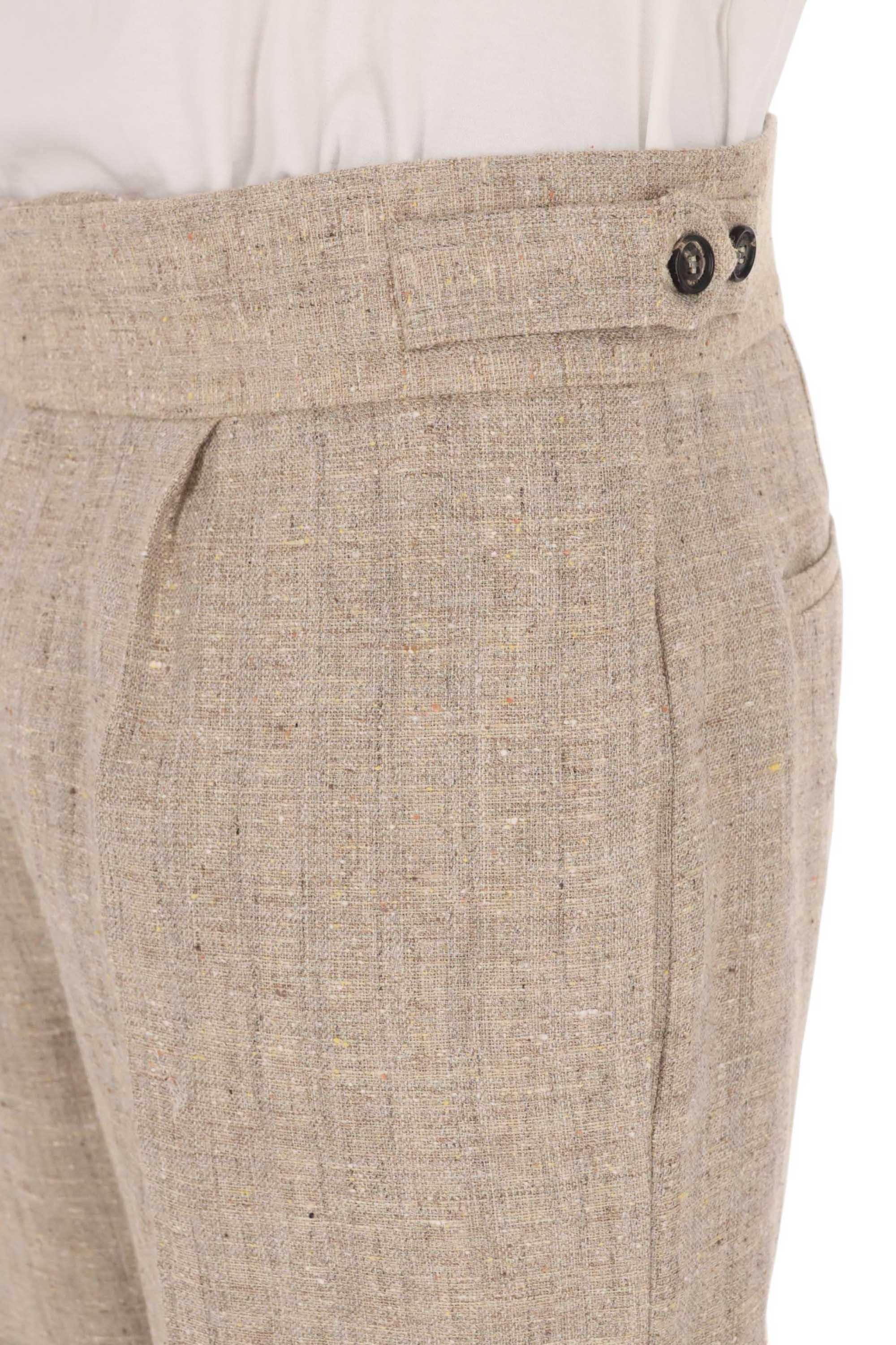 Ballantyne Pantalone in lino-seta con fascia in vita BMT101 URL01 14009 
