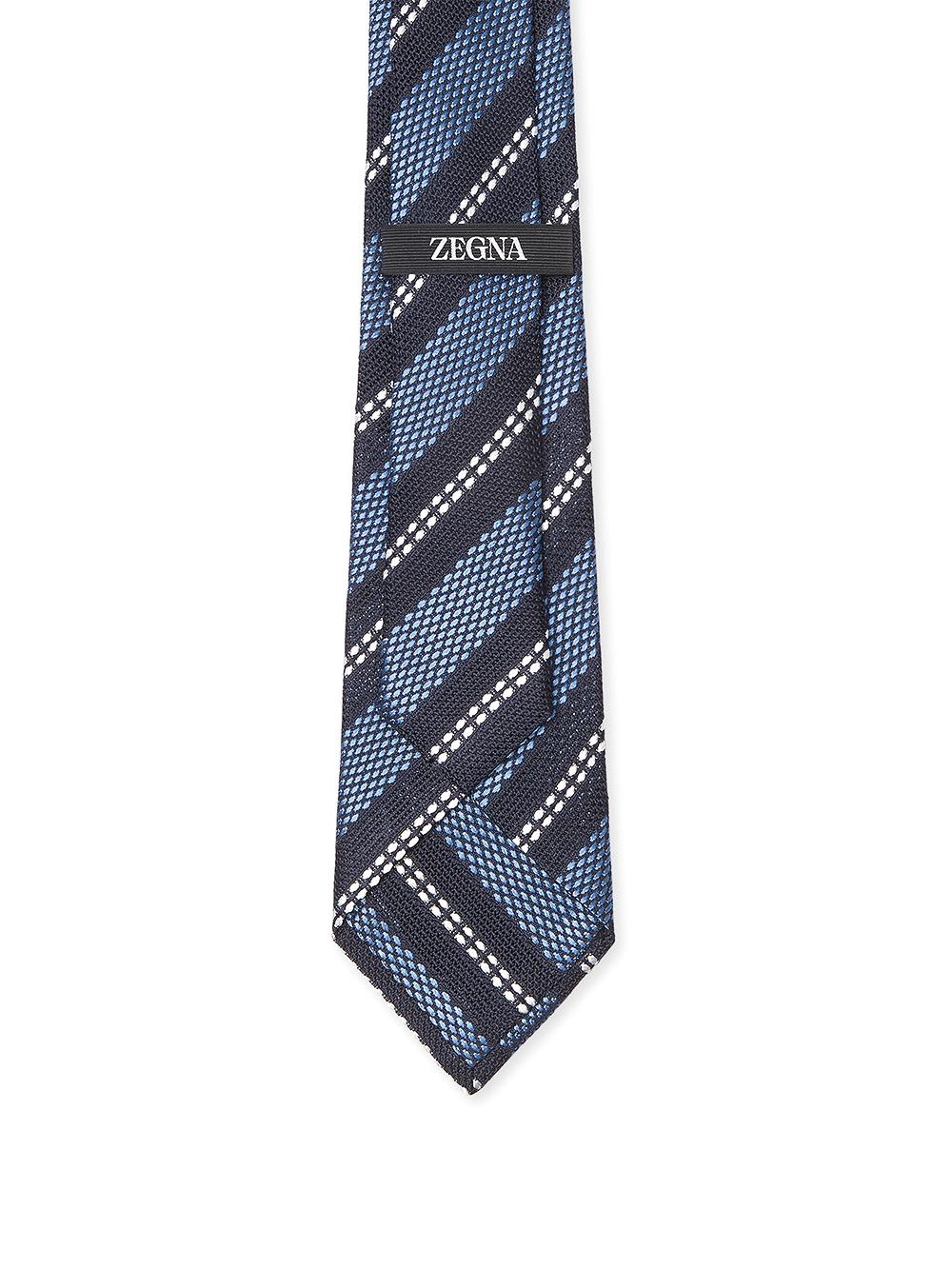 Cravatta regimental in pura seta Z4C01T 1PC/2 BL3 Zegna 