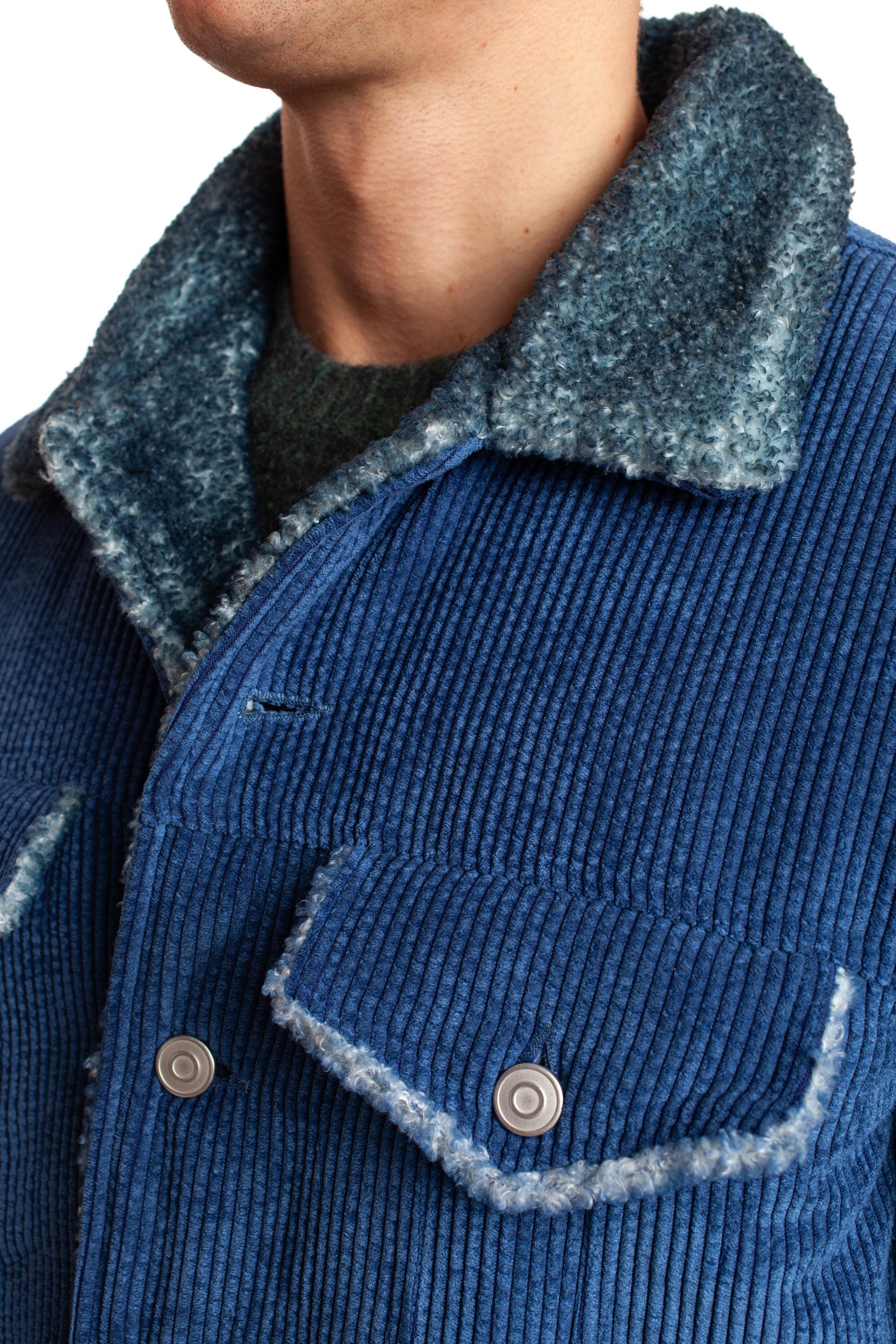 Roberto Collina Trucker in denim con interno in orsetto RP61005 RP6112 
