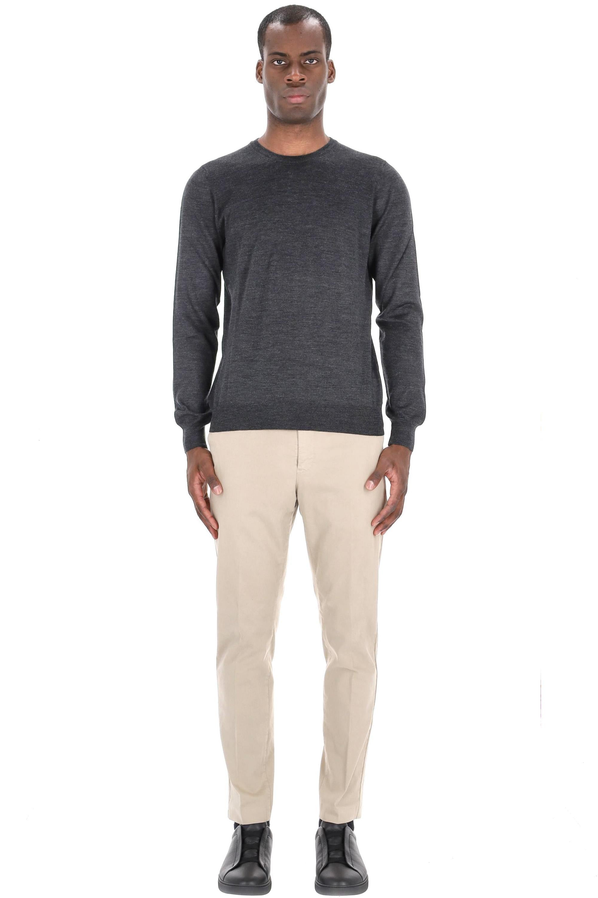 Maglia girocollo in cashmere e seta 1319057567 0095 095 Barba 