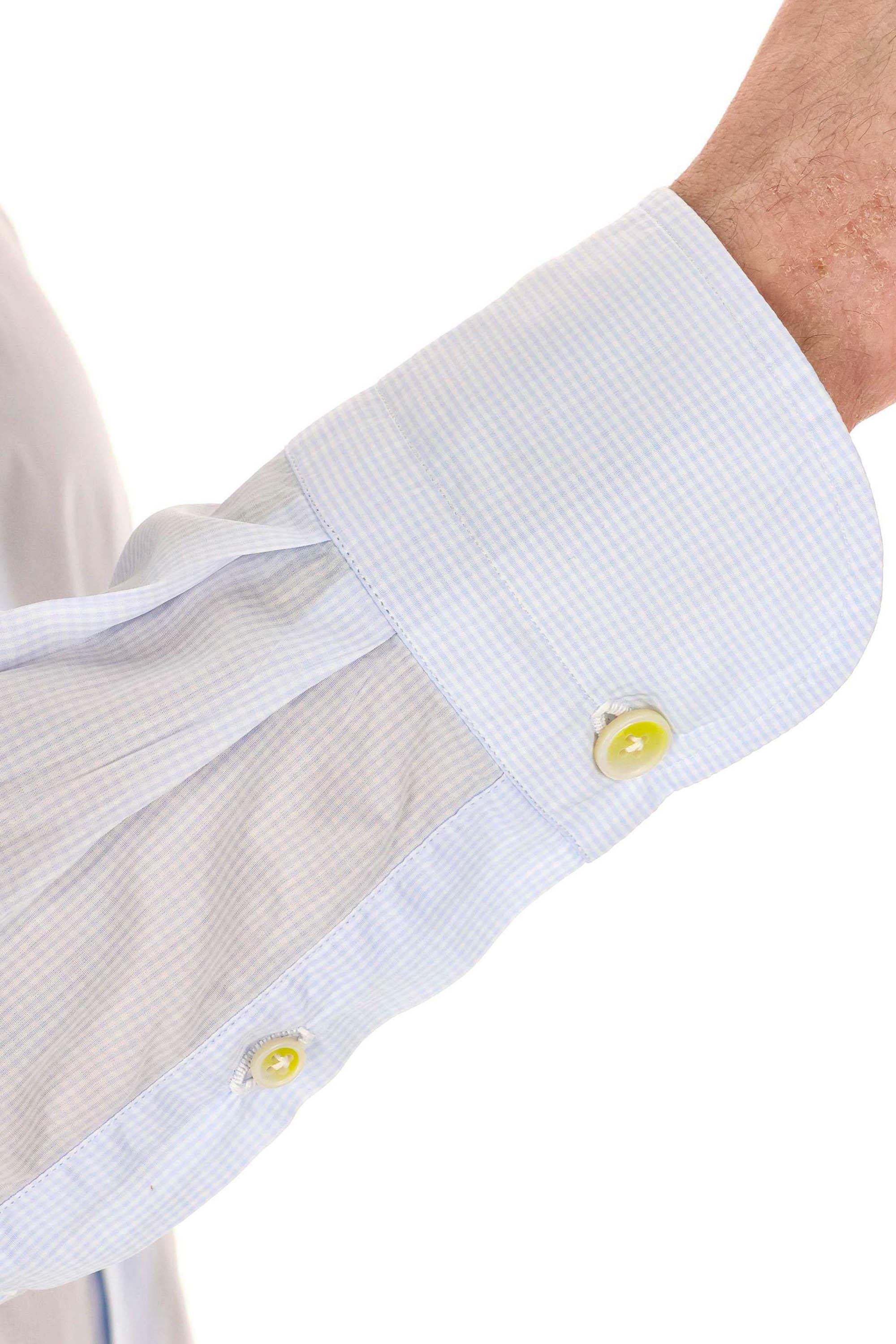 Finamore Camicia sartoriale micro quadretto linea Napoli NP-045913-C0469E 01 